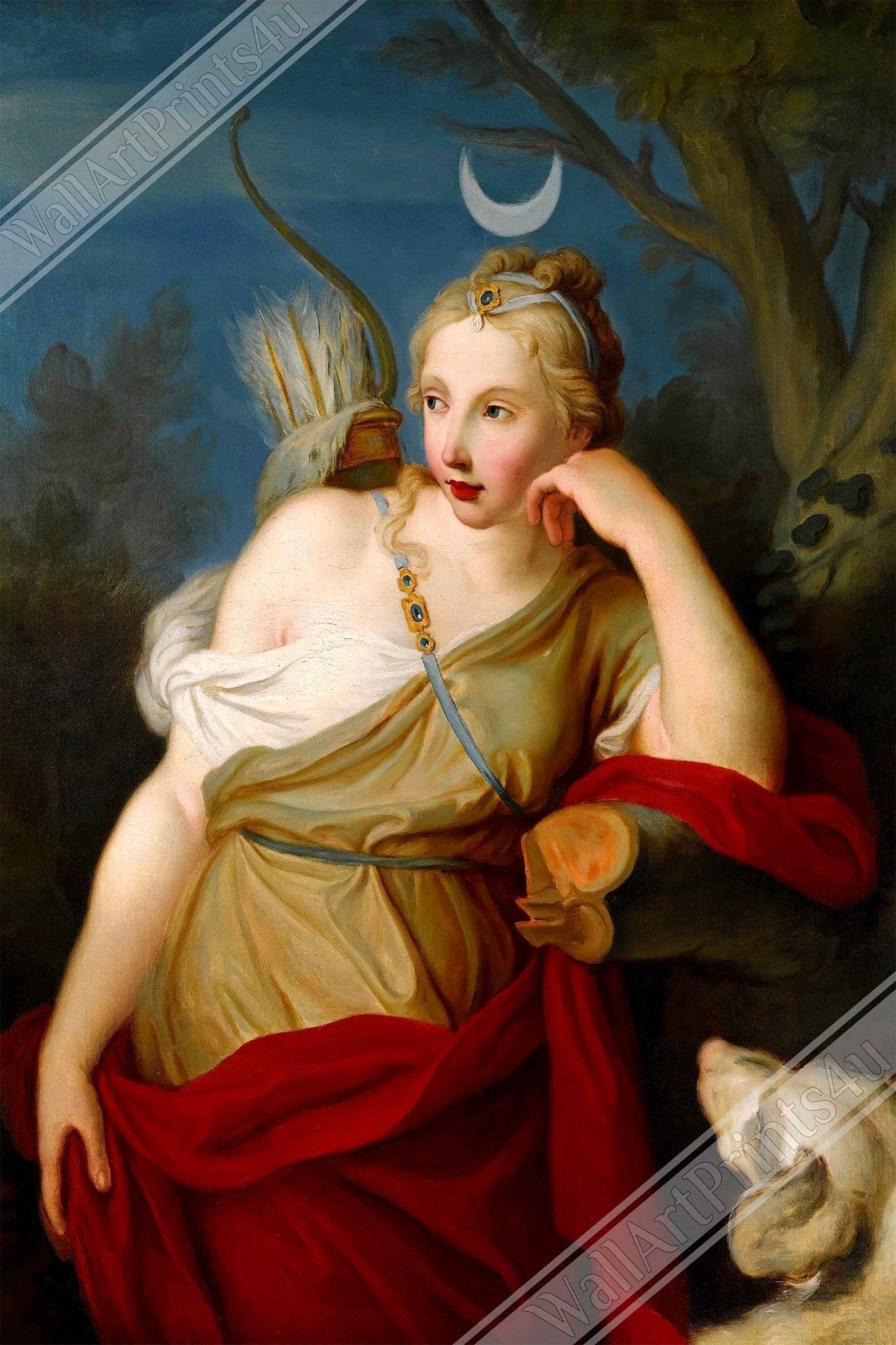 Goddess Diana Framed, Goddess Artemis Framed Print, Goddess Of The Moon And Hunt - WallArtPrints4U