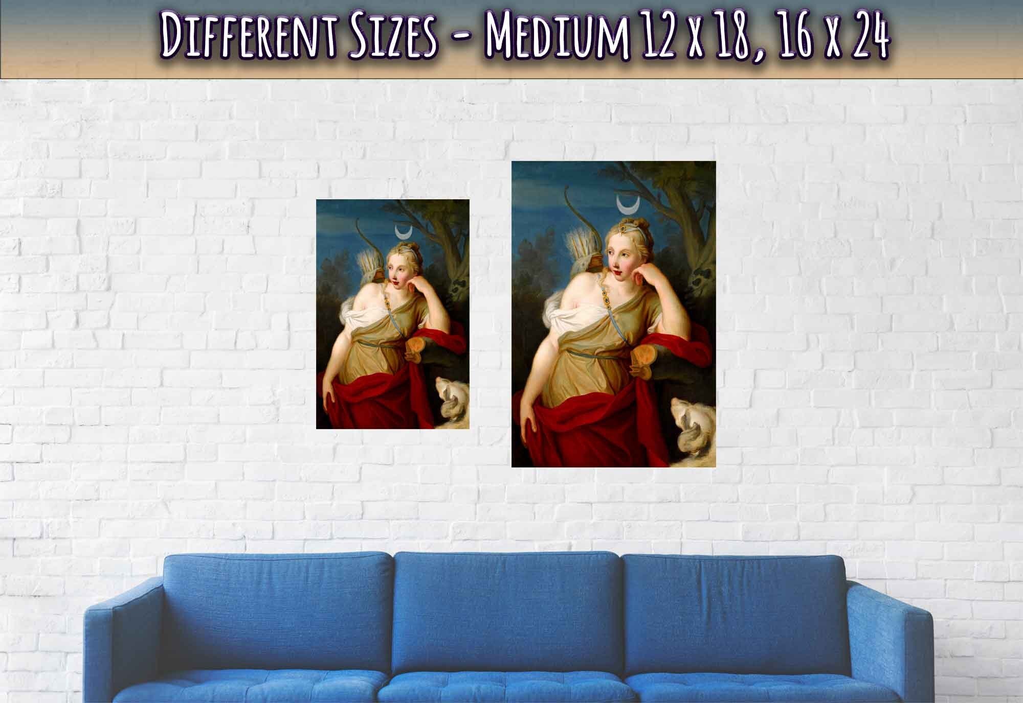 Goddess Diana Poster, Goddess Artemis Print, Goddess Of The Moon And Hunt - WallArtPrints4U