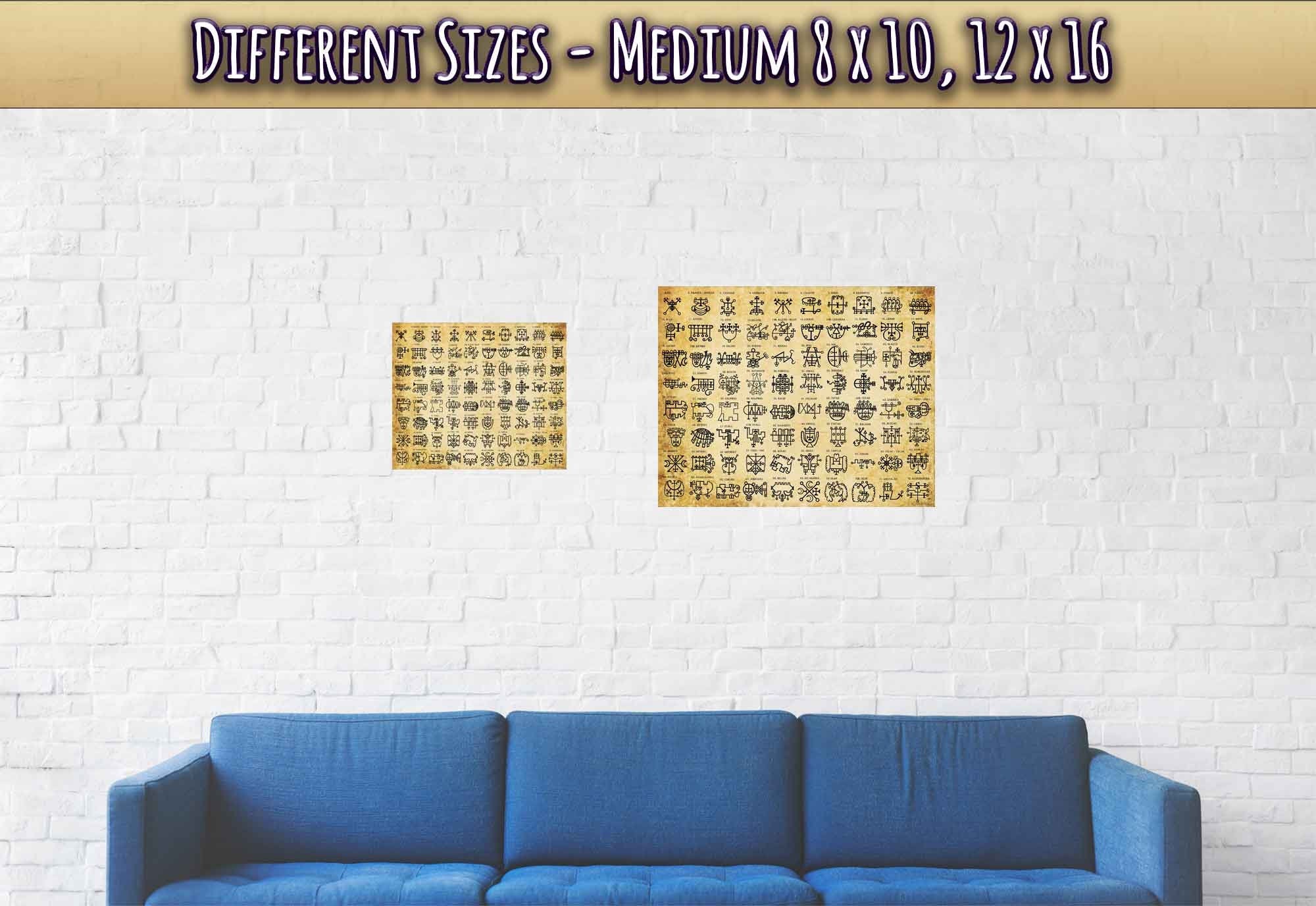 Goetia Sigils Poster - Goetia Demons Poster - Goetia Symbols For Conjuration Of Demons - WallArtPrints4U