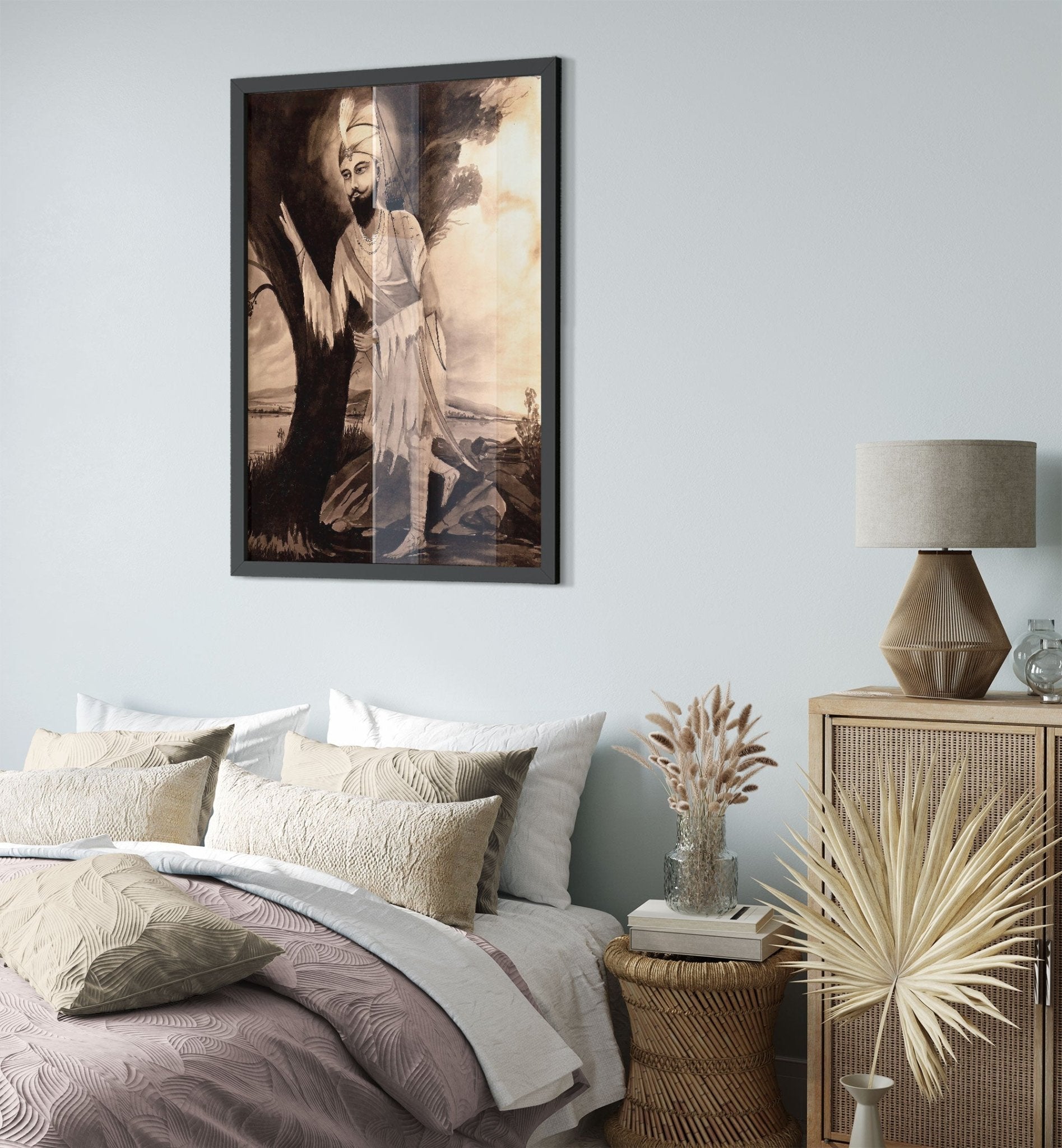 Guru Gobind Singh Framed, Tenth Sikh Guru - Guru Gobind Singh Framed Print - WallArtPrints4U