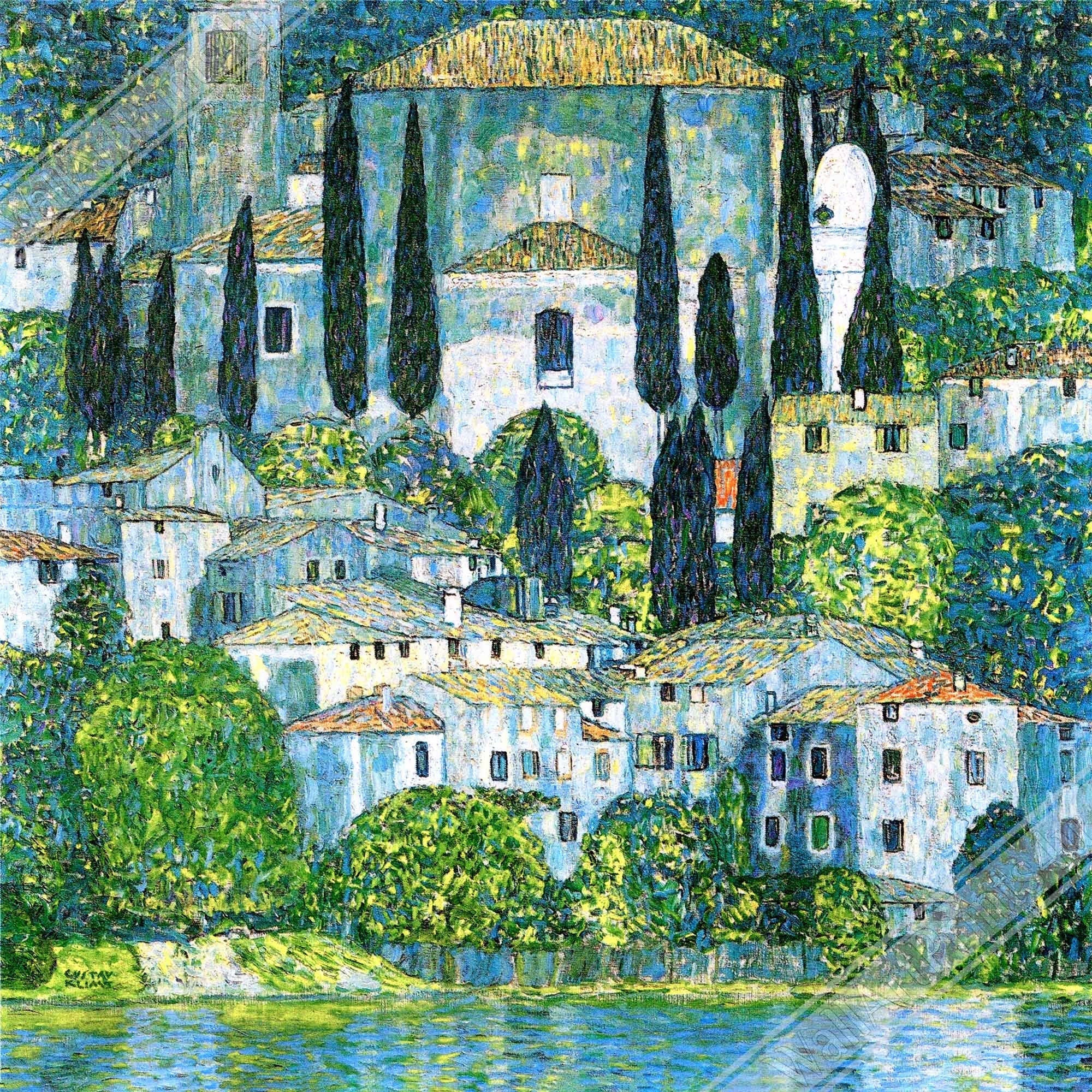 Gustav Klimt Canvas Church In Cassone Canvas Print, Gustav Klimt - WallArtPrints4U