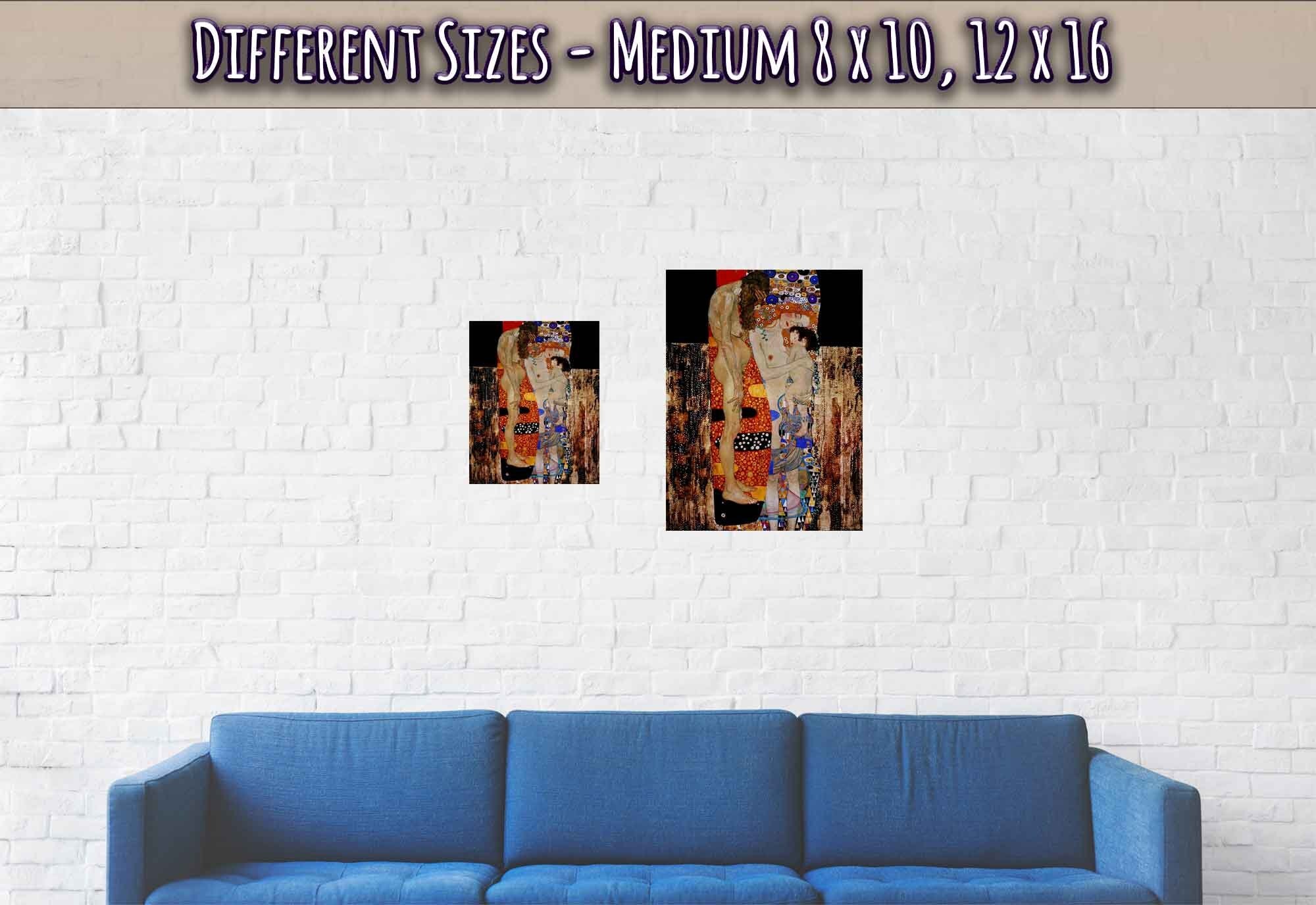 Gustav Klimt Poster, 3 Ages Of Women Gustav Klimt Print 1905 - WallArtPrints4U
