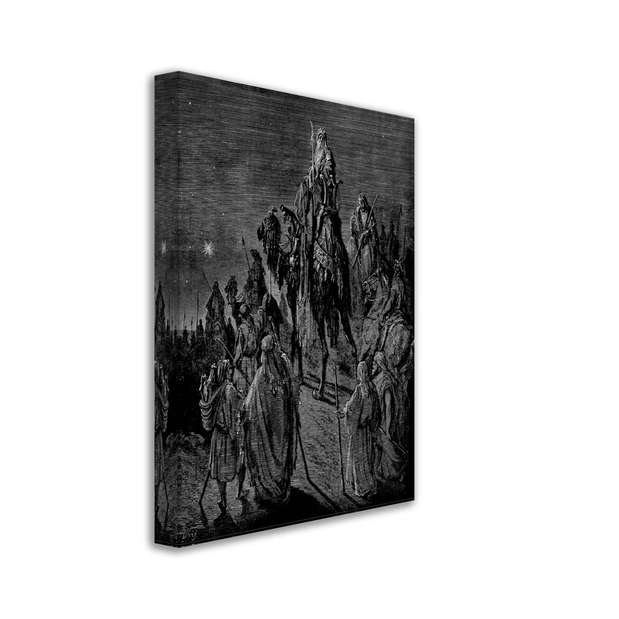 Gustave Dore Canvas, The Three Kings Canvas Print, From La Grand Bible De Tours 1843 - WallArtPrints4U