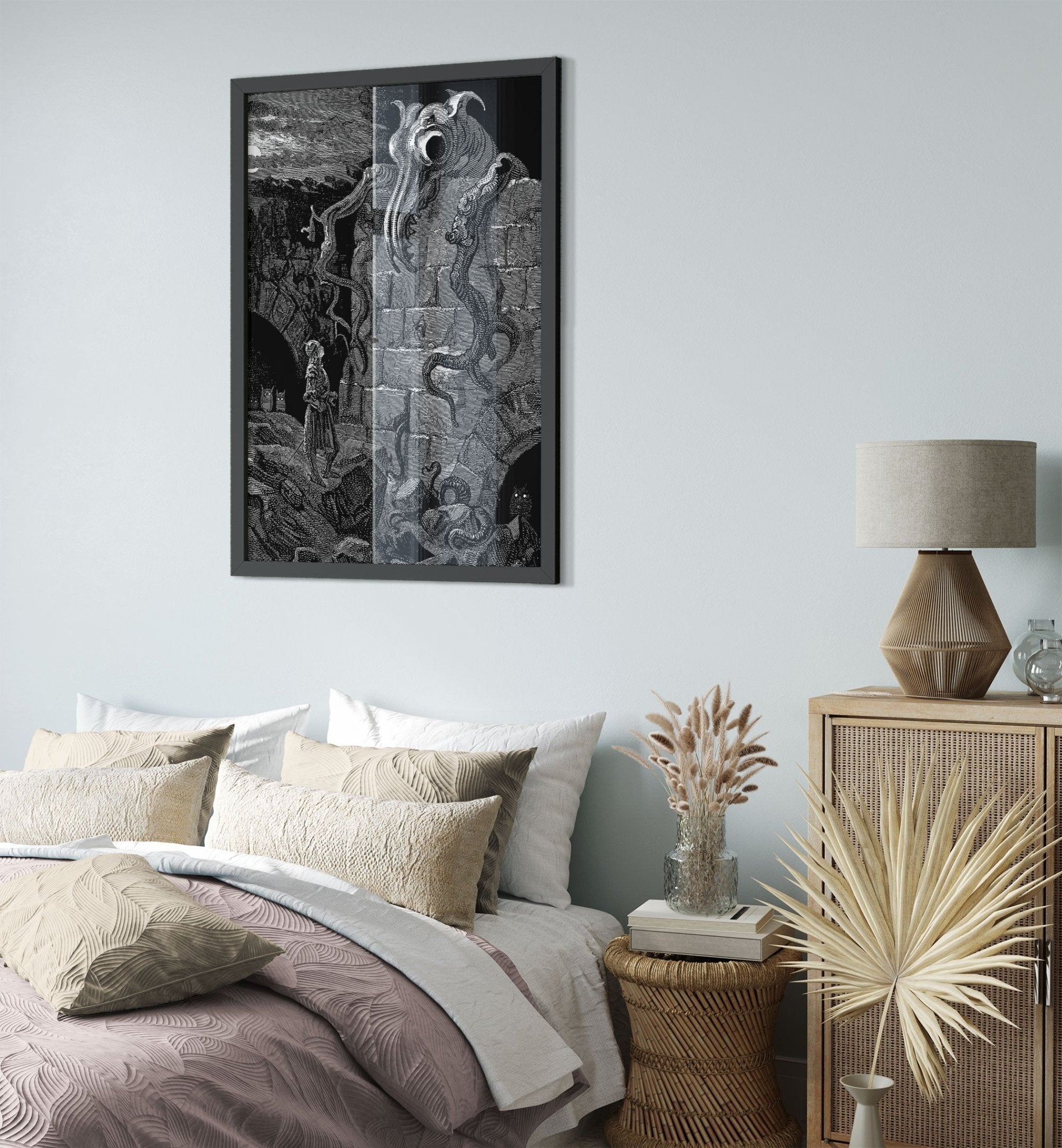 Gustave Dore Framed - Gnarled Monster Framed Print, From The Legend Of Croquemitaine. UK, EU, USA, AUS Domestic Shipping - WallArtPrints4U