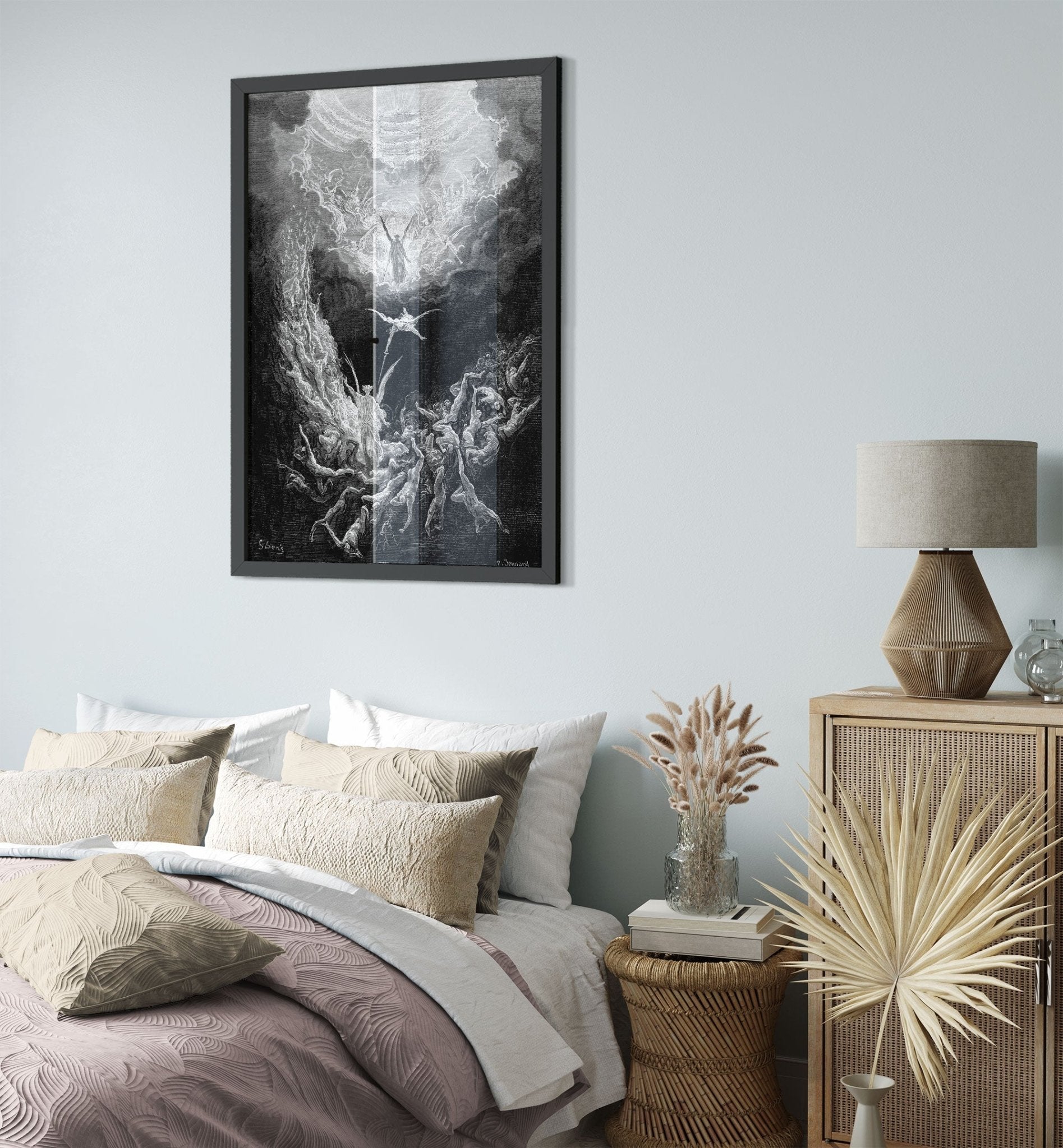 Gustave Dore Framed - Last Judgement Framed Print, From La Grand Bible De Tours 1843 - WallArtPrints4U