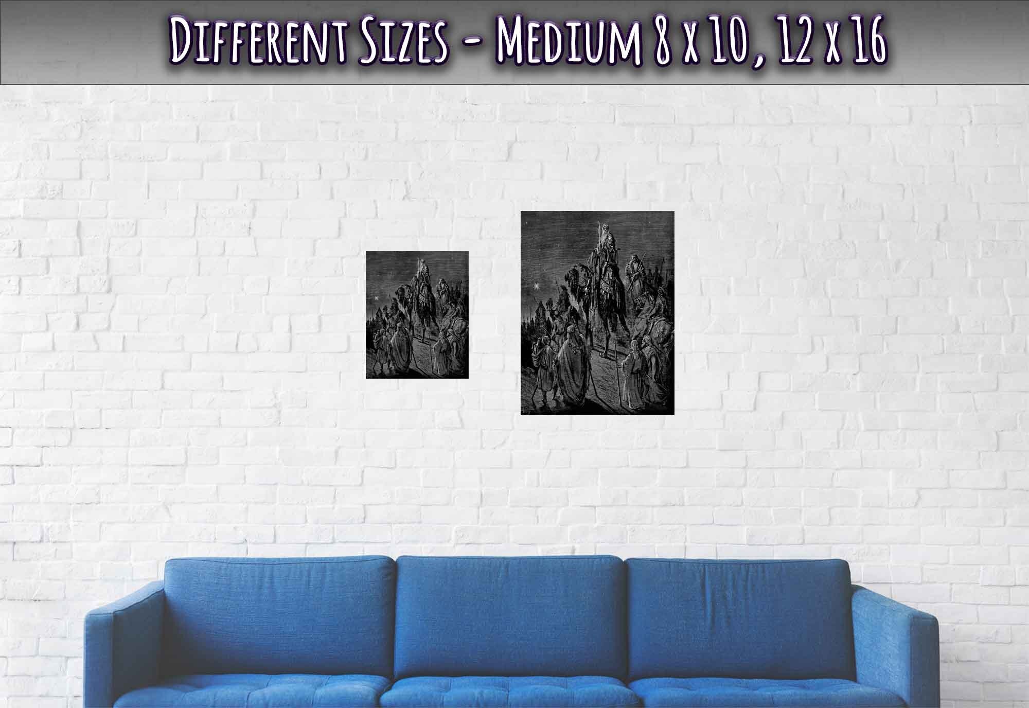 Gustave Dore Poster, The Three Kings Print, From La Grand Bible De Tours 1843 - WallArtPrints4U