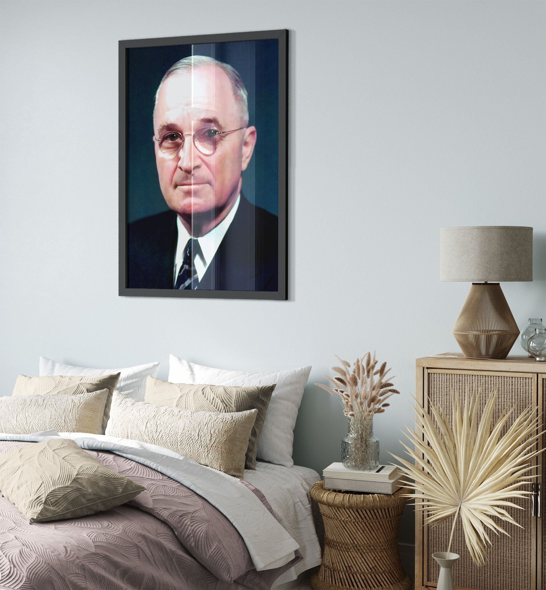 Harry Truman Framed, 33rd President Of These United States, Vintage Photo Portrait - Harry Truman Framed Print - WallArtPrints4U