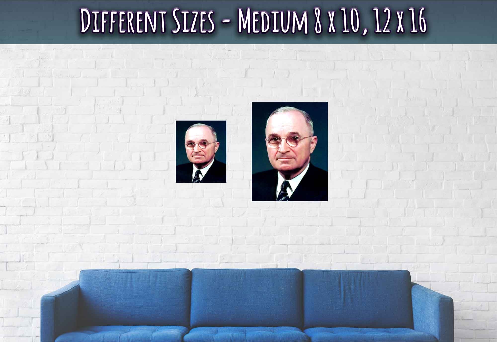 Harry Truman Poster, 33rd President Of These United States, Vintage Photo Portrait - Harry Truman Print - WallArtPrints4U