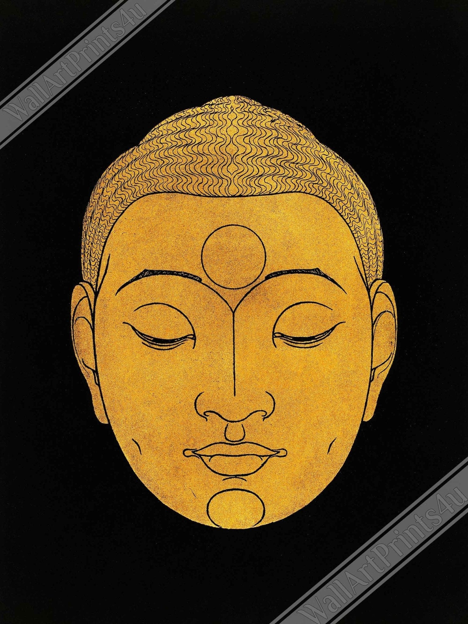 Head Of Buddha Poster, Vintage From Rijksmuseum 1943, Buddha Print, Reijer Stolk - WallArtPrints4U