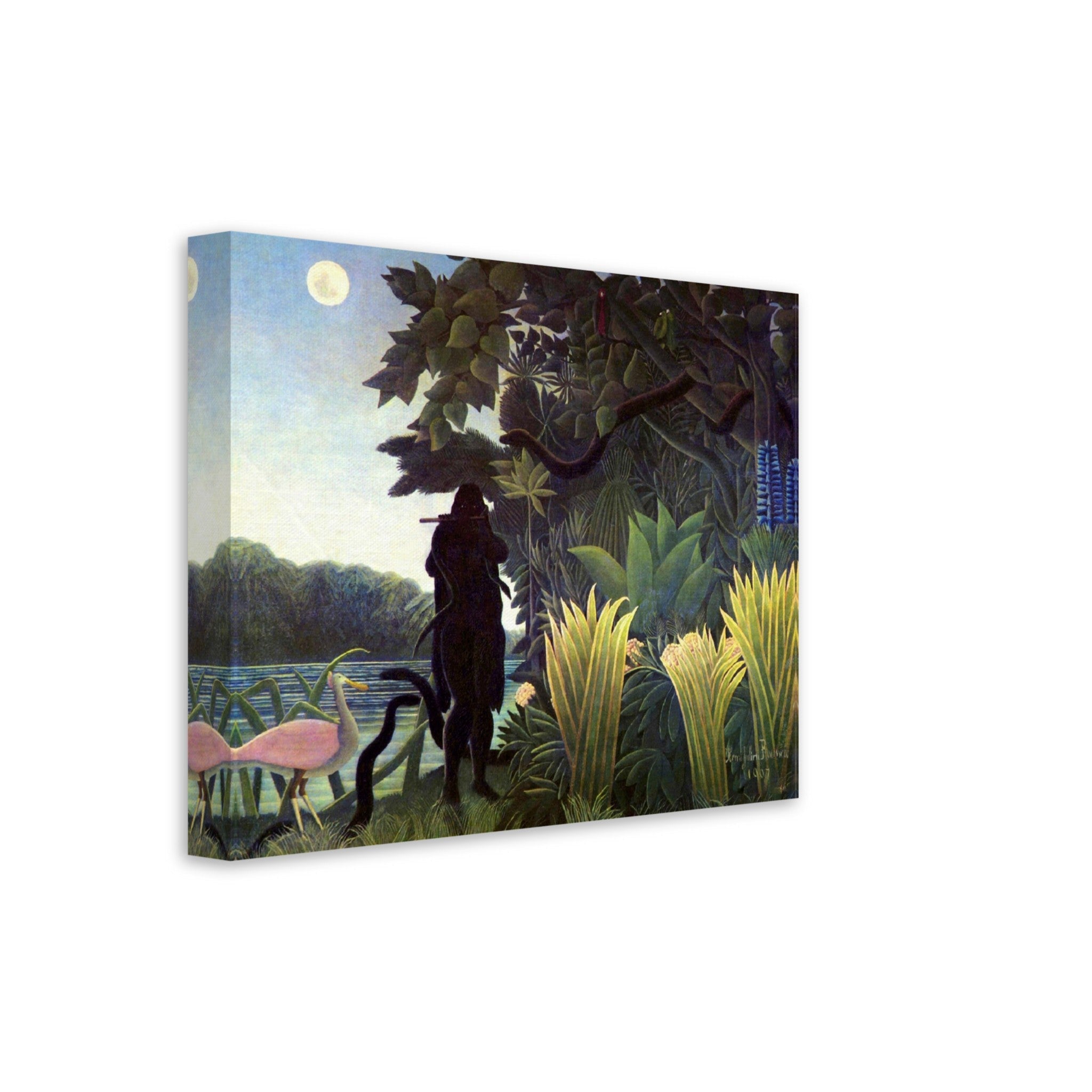 Henri Rousseau Canvas The Snake Charmer Canvas Print Surprised Canvas 1907 - WallArtPrints4U