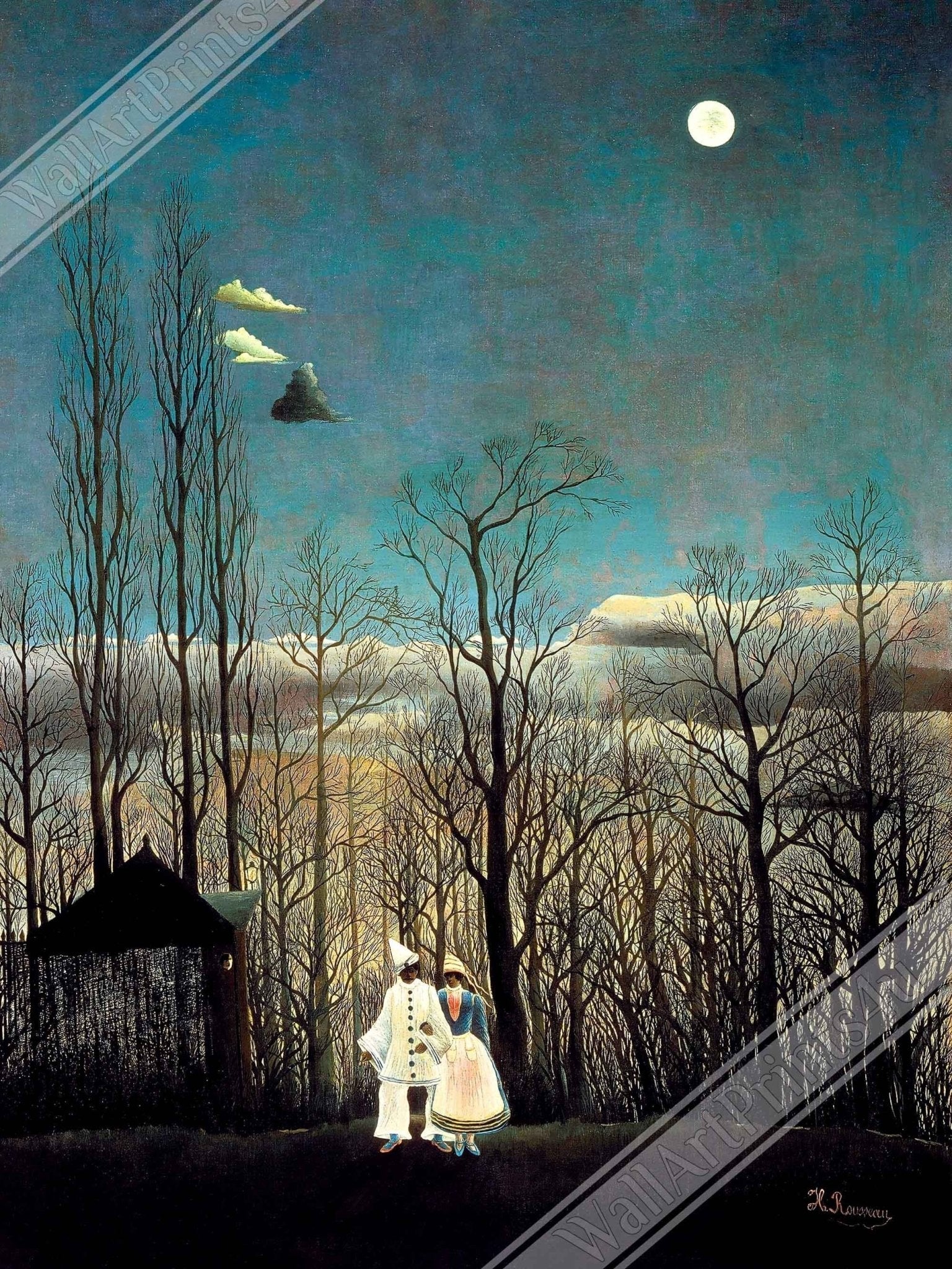 Henri Rousseau Framed Carnival Evening Famous Painting Framed 1886 - WallArtPrints4U