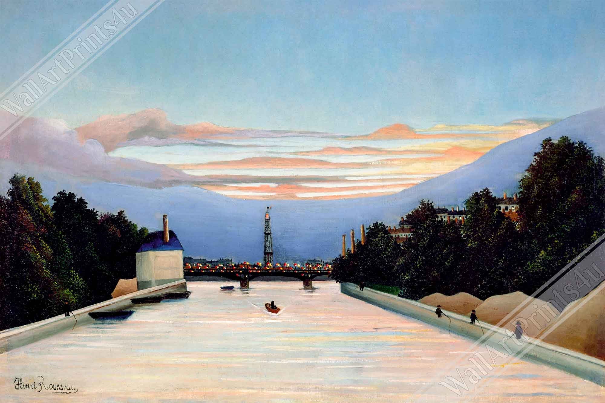 Henri Rousseau Framed The Eiffel Tower Framed Print Surprised Framed 1898 - WallArtPrints4U