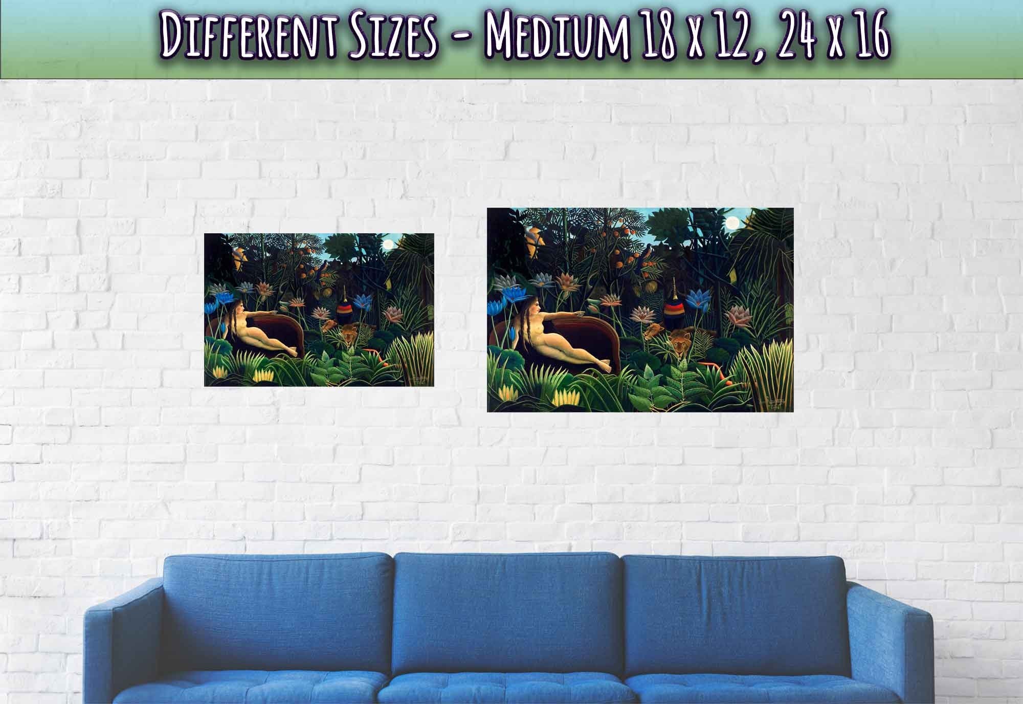 Henri Rousseau Print The Dream Poster Surprised Print 1910 - WallArtPrints4U