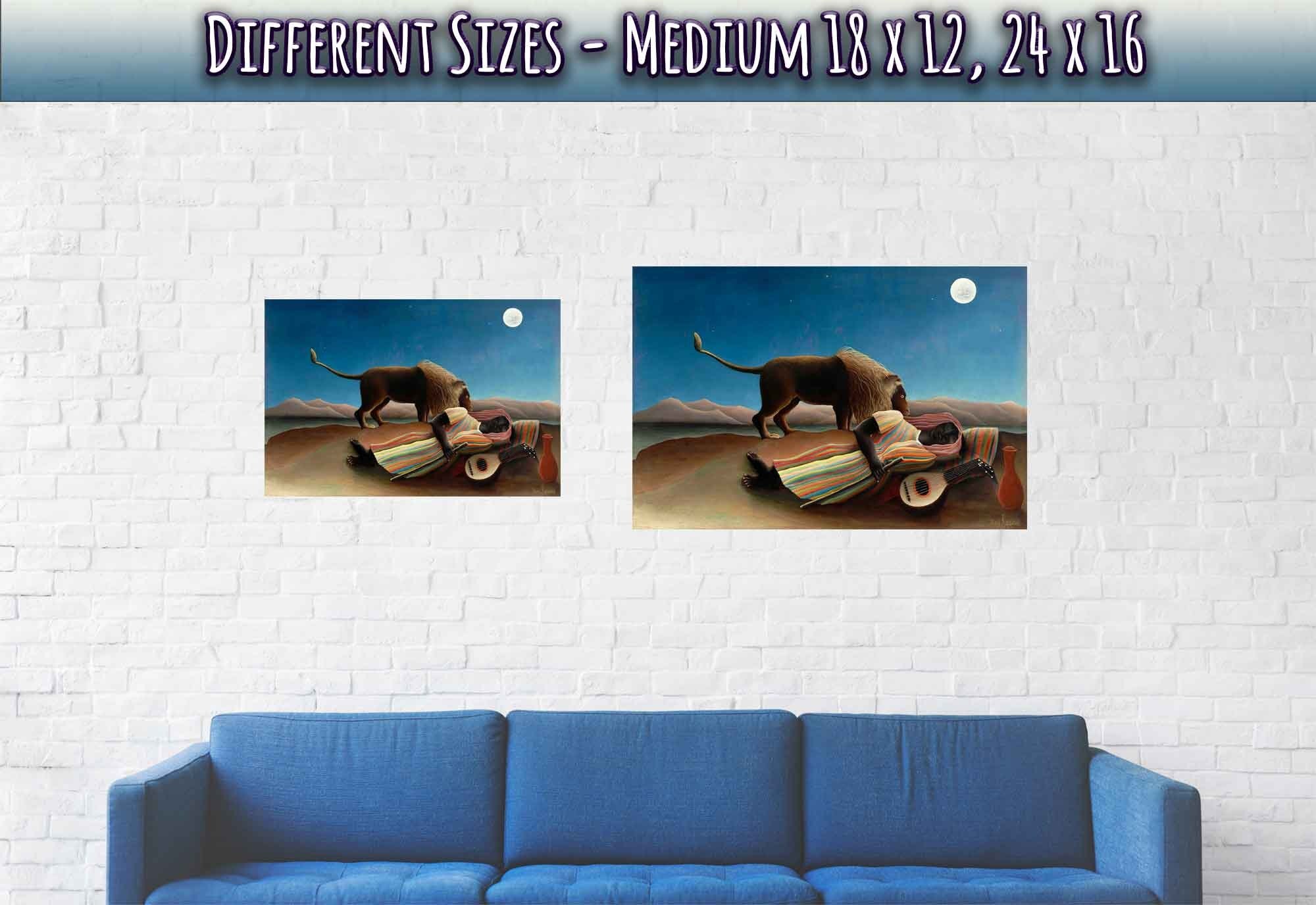 Henri Rousseau Print The Sleeping Gypsy Poster Print 1897 - WallArtPrints4U
