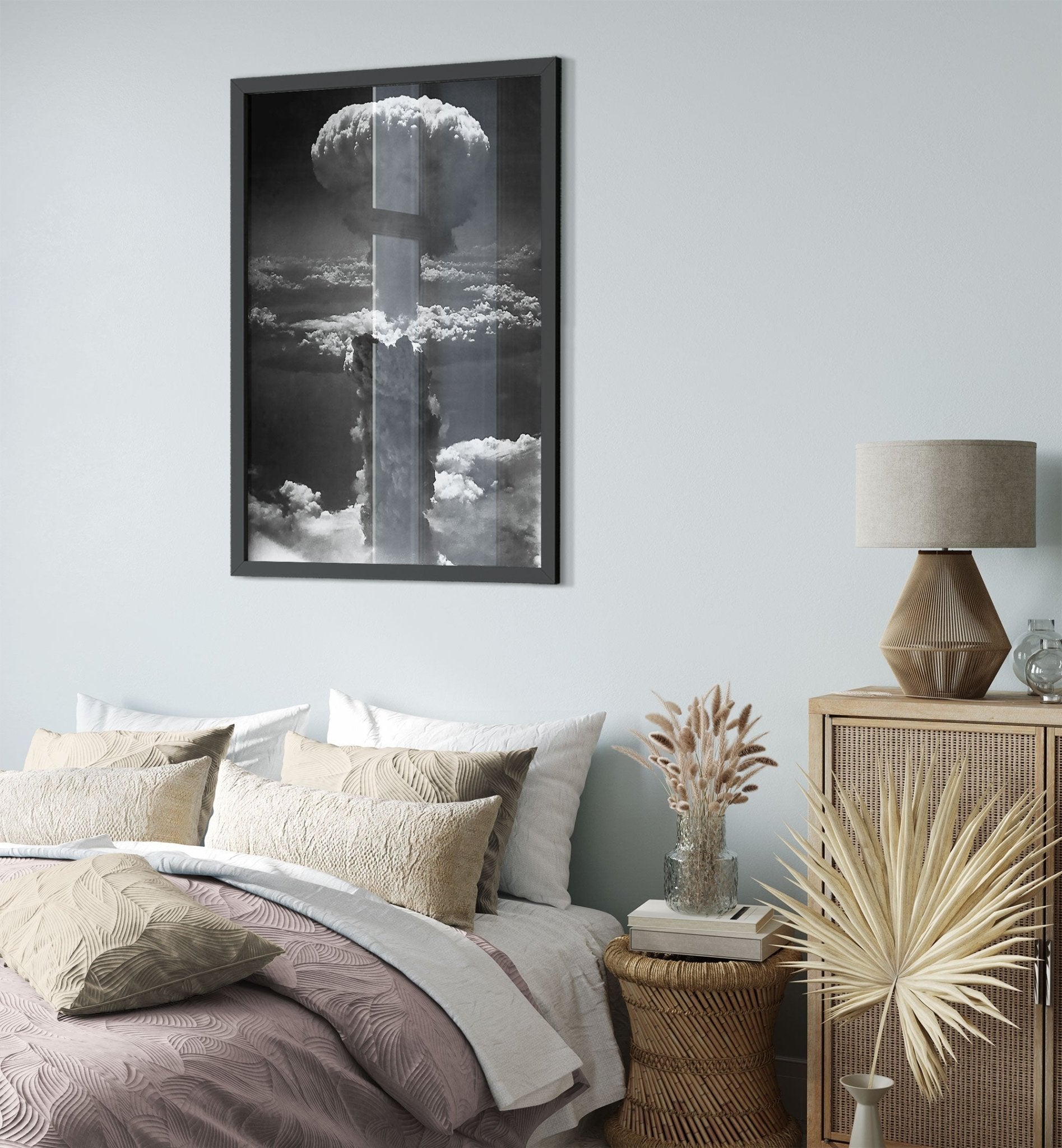 Hiroshima Framed Print, Hiroshima Nagasaki Mushroom Cloud, Vintage Photo From 1945 Lieutenant Charles Levy - WallArtPrints4U