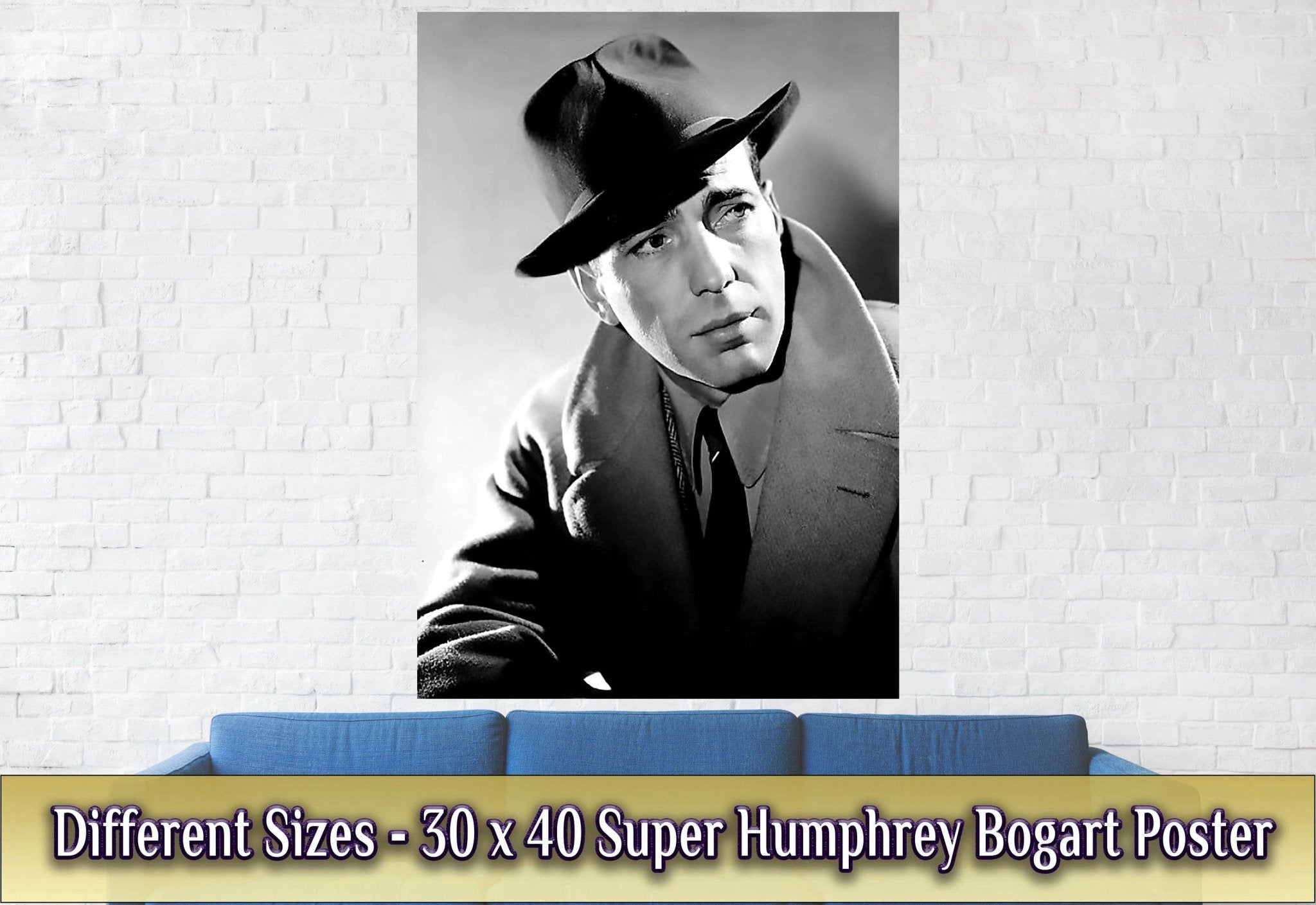 Humphrey Bogart Poster, Here's Looking At You Kid, Vintage Photo, Humphrey Bogart Print, Silver Screen Star - WallArtPrints4U