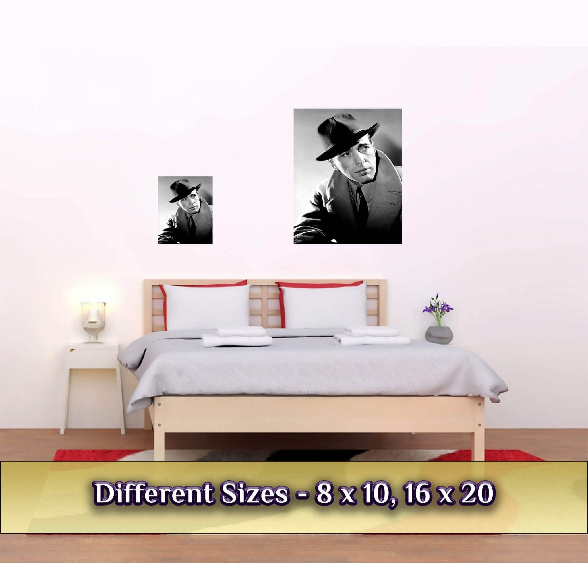Humphrey Bogart Poster, Here's Looking At You Kid, Vintage Photo, Humphrey Bogart Print, Silver Screen Star - WallArtPrints4U
