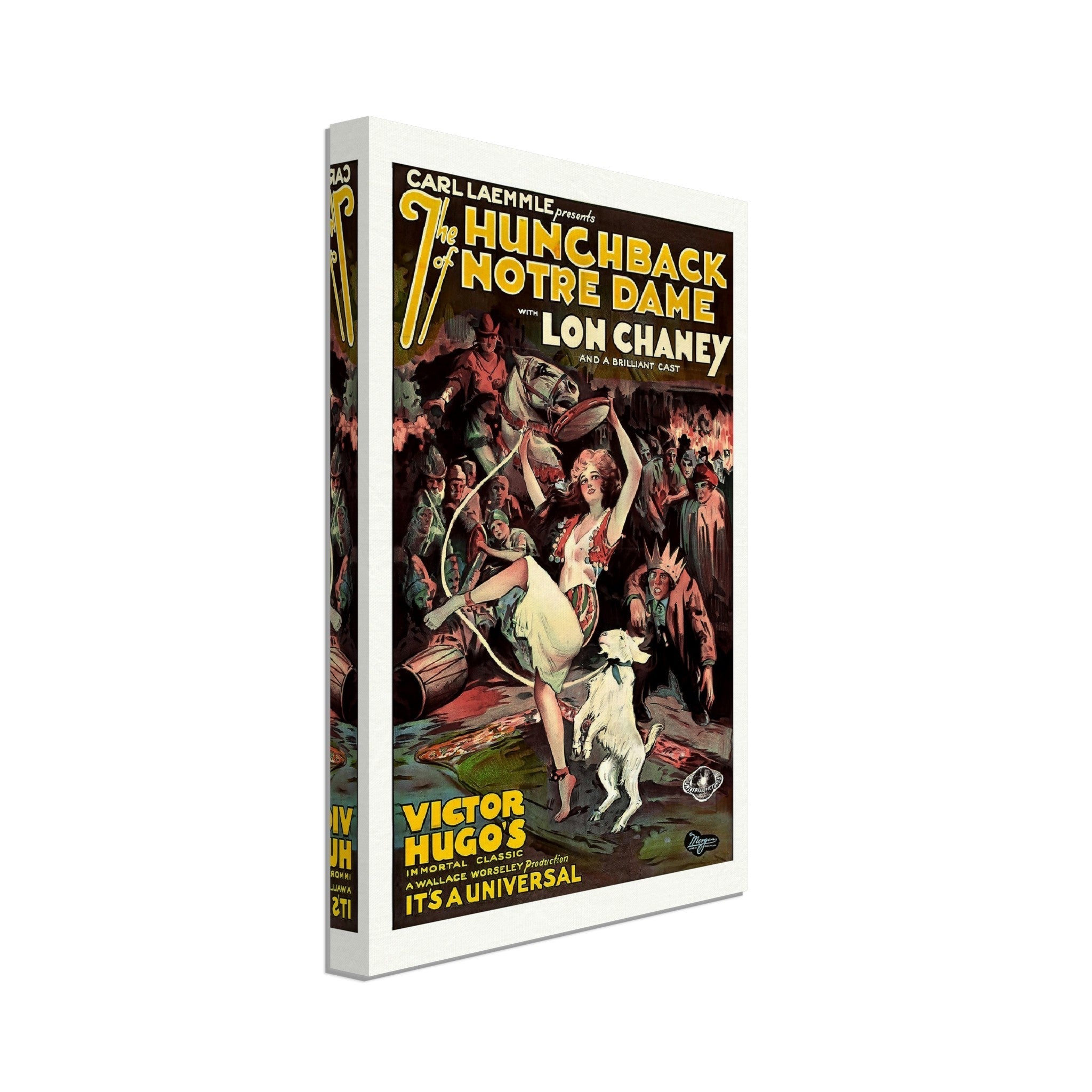 Hunchback Of Notre Dame Canvas, Vintage Movie Art Canvas 1923 Canvas Film Art - By Victor Hugo, Lon Chaney, Carl Laemmle - WallArtPrints4U