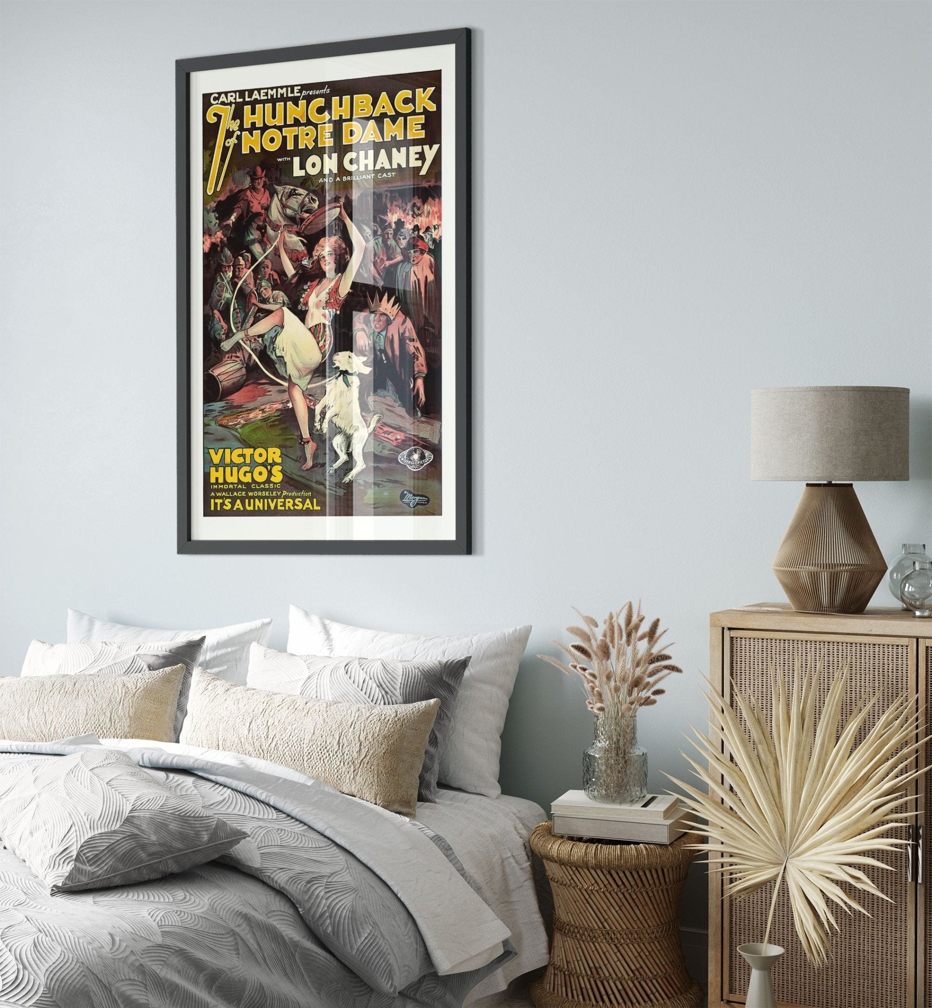 Hunchback Of Notre Dame Framed, Vintage Movie Art Framed 1923 Framed Film Art - By Victor Hugo, Lon Chaney, Carl Laemmle - WallArtPrints4U