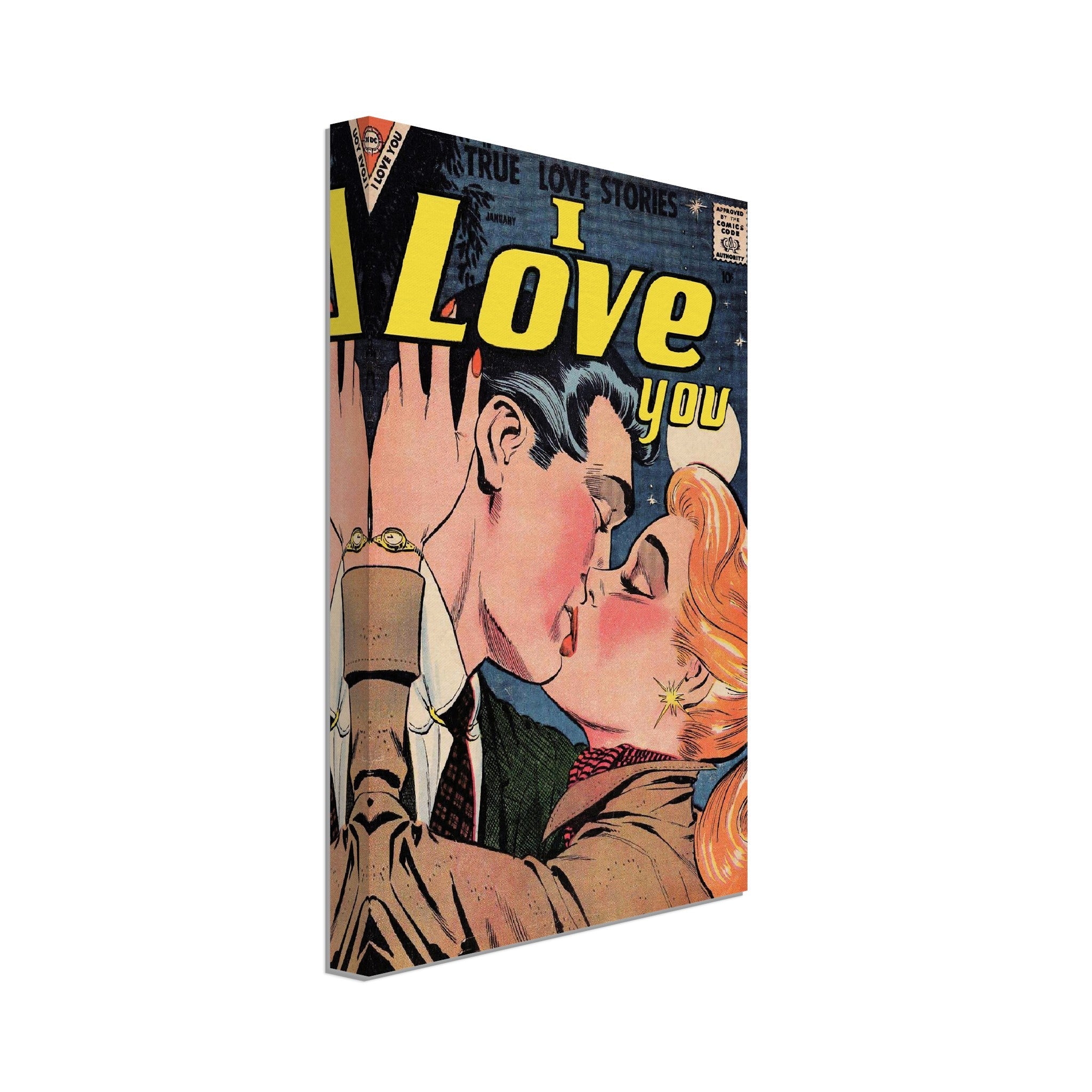I Love You Valentine Canvas Print Comic Strip Vintage Romance Canvas Jan 1959 - WallArtPrints4U