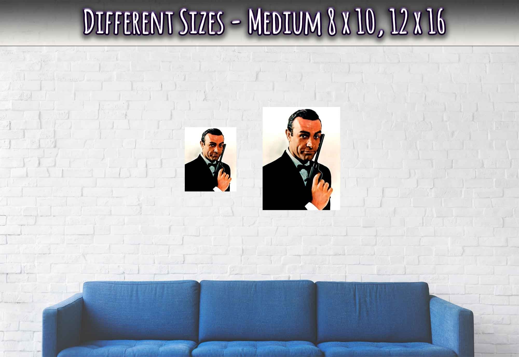 James Bond Poster, Sean Connery Handsome Actor, Vintage Photo - James Bond Print - WallArtPrints4U