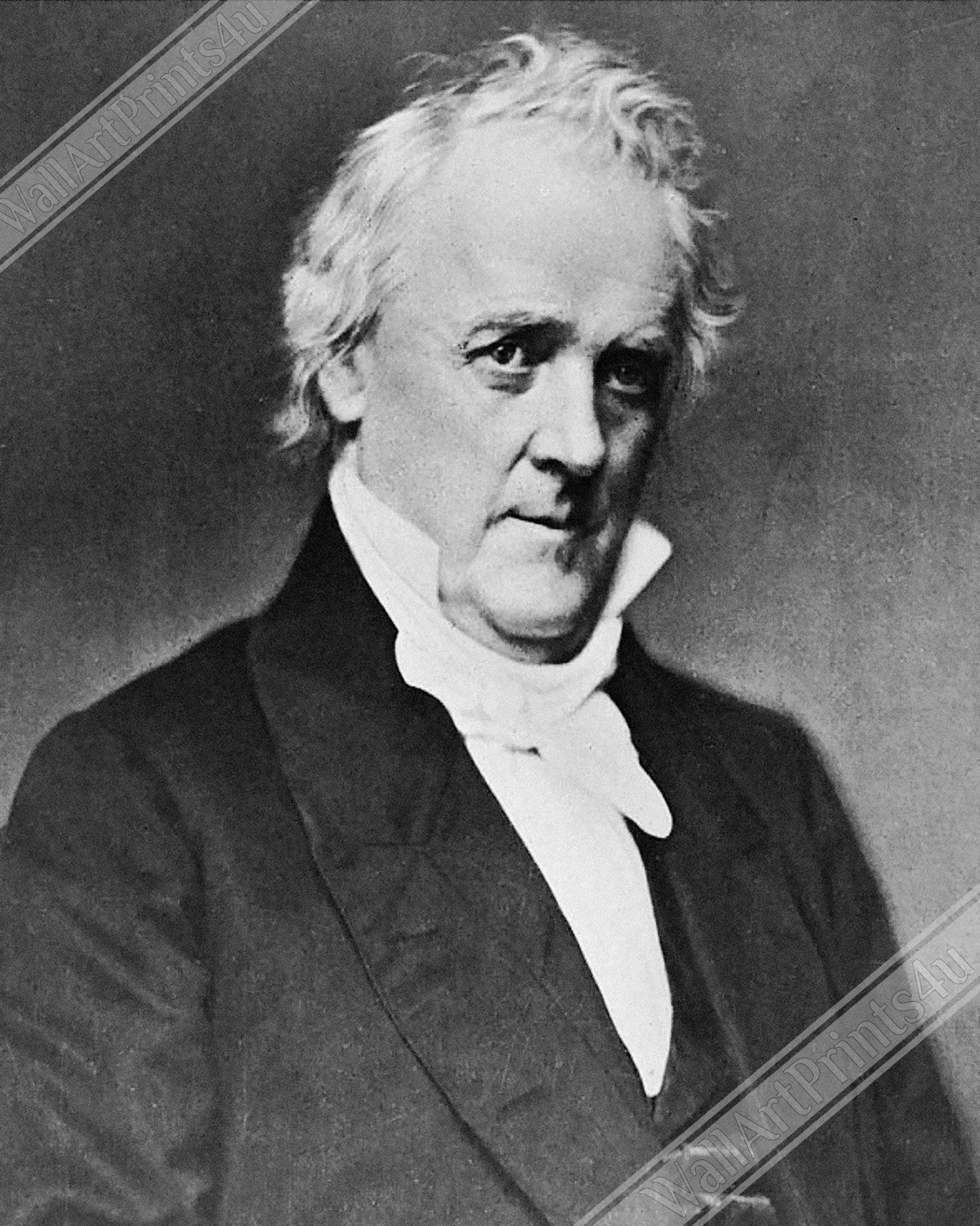 James Buchanan Framed, 15th President Of Usa, Vintage Portrait - James Buchanan Framed Print - WallArtPrints4U