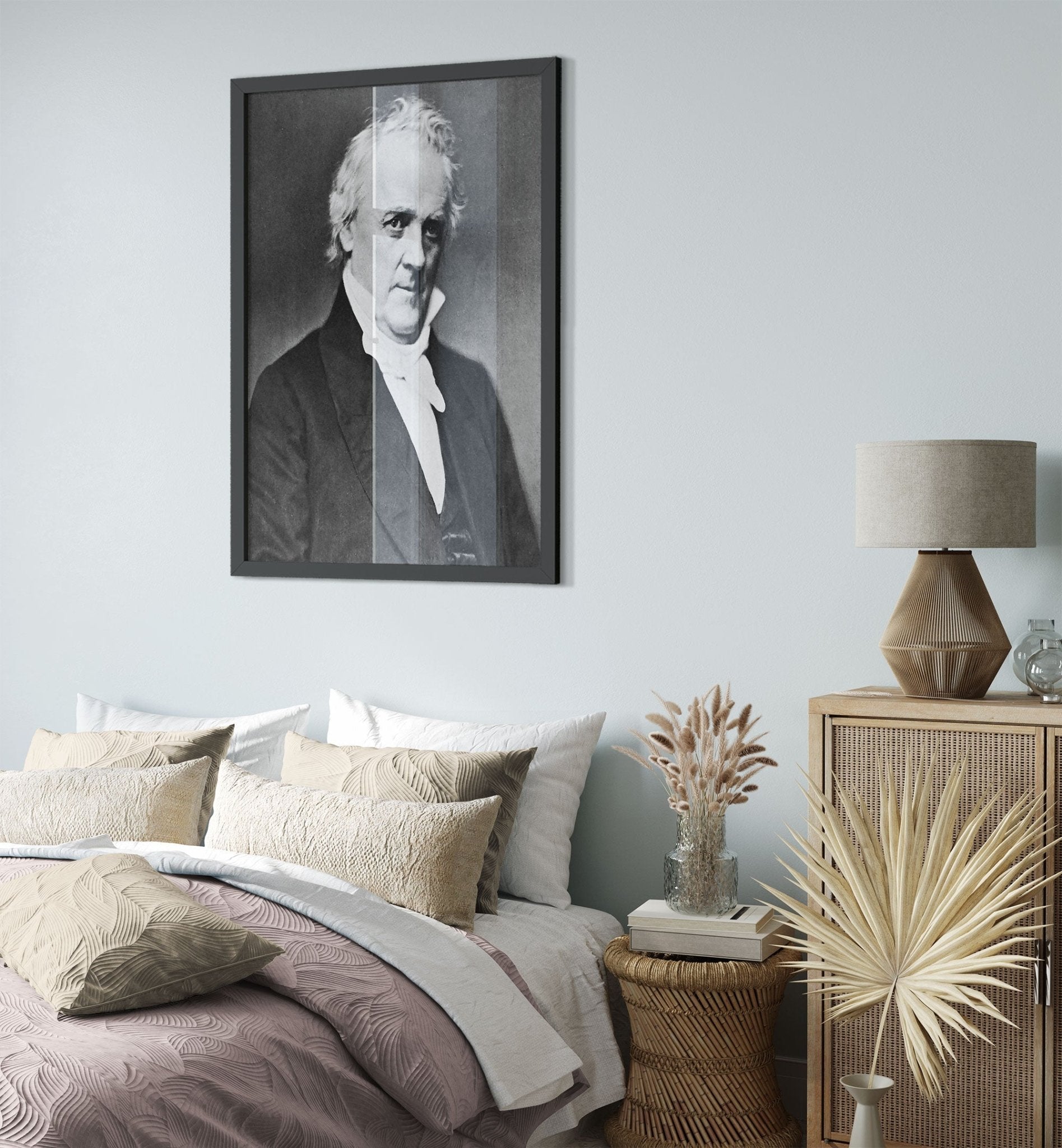 James Buchanan Framed, 15th President Of Usa, Vintage Portrait - James Buchanan Framed Print - WallArtPrints4U