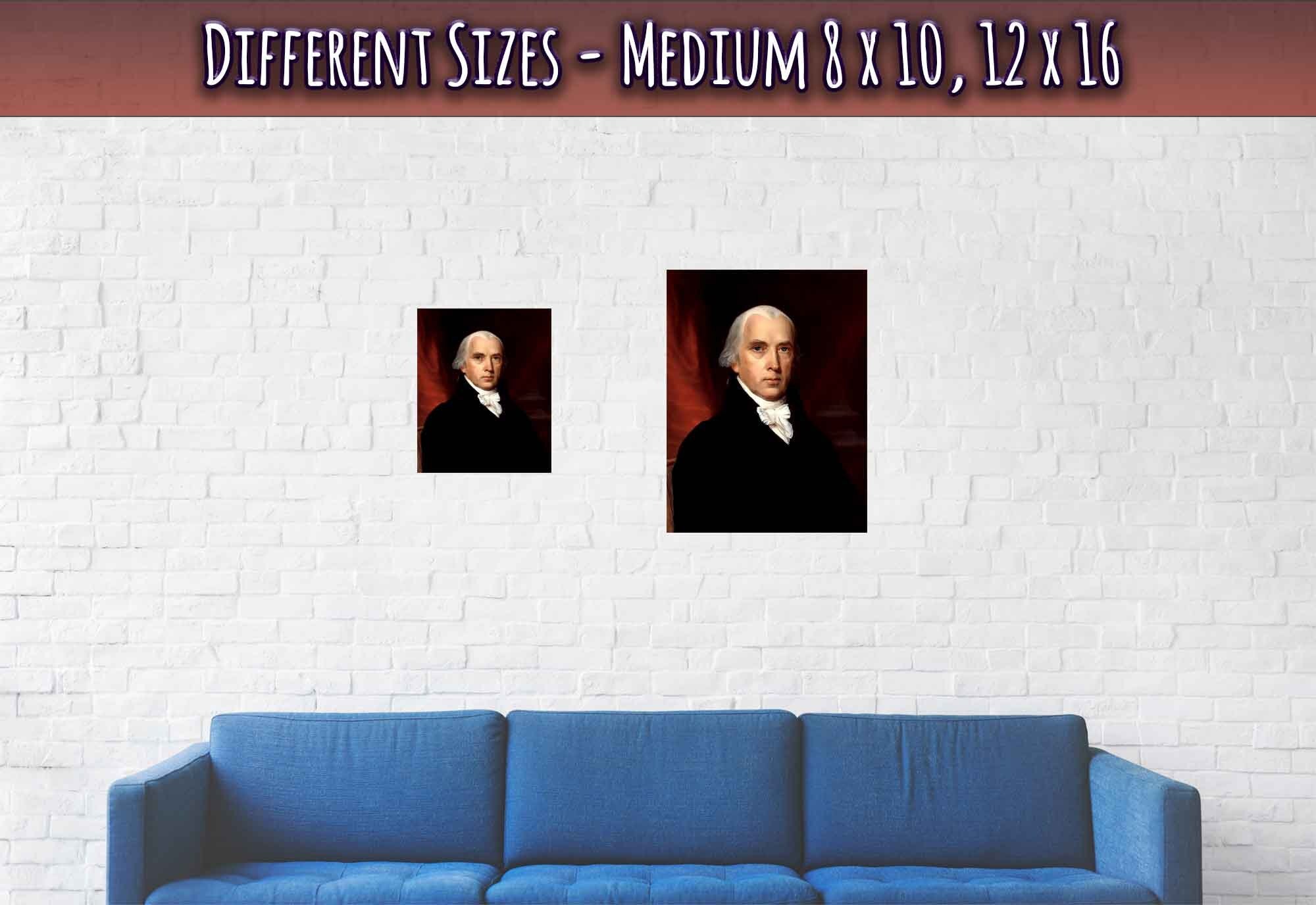 James Madison Poster, 4th President Of Usa, Vintage Portrait - James Madison Print - WallArtPrints4U