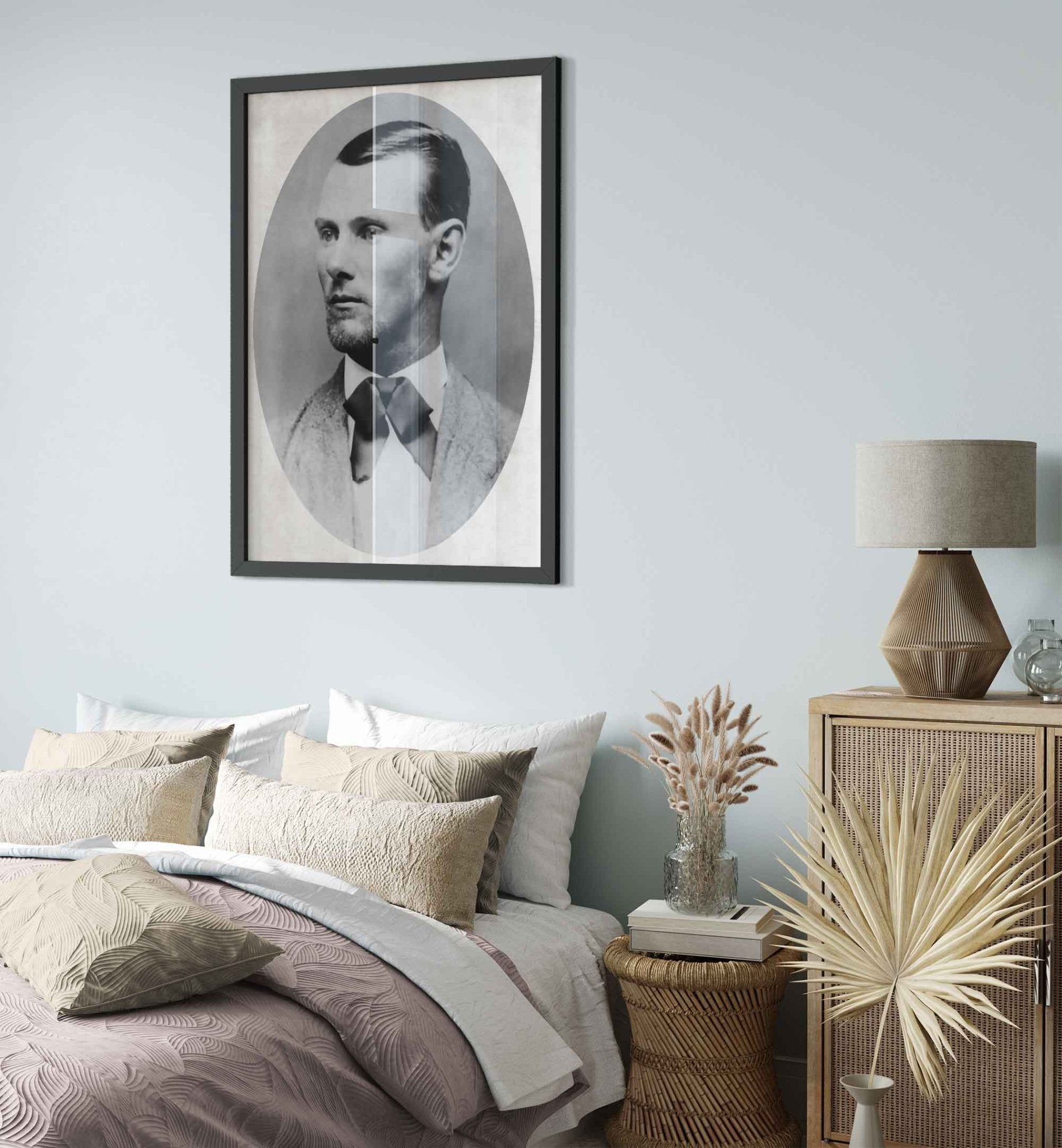 Jesse James Framed, Notorius Western Outlaw, Vintage Photo - Jesse James Framed Print - Dead Or Alive 10,000 UK, EU USA Domestic Shipping - WallArtPrints4U