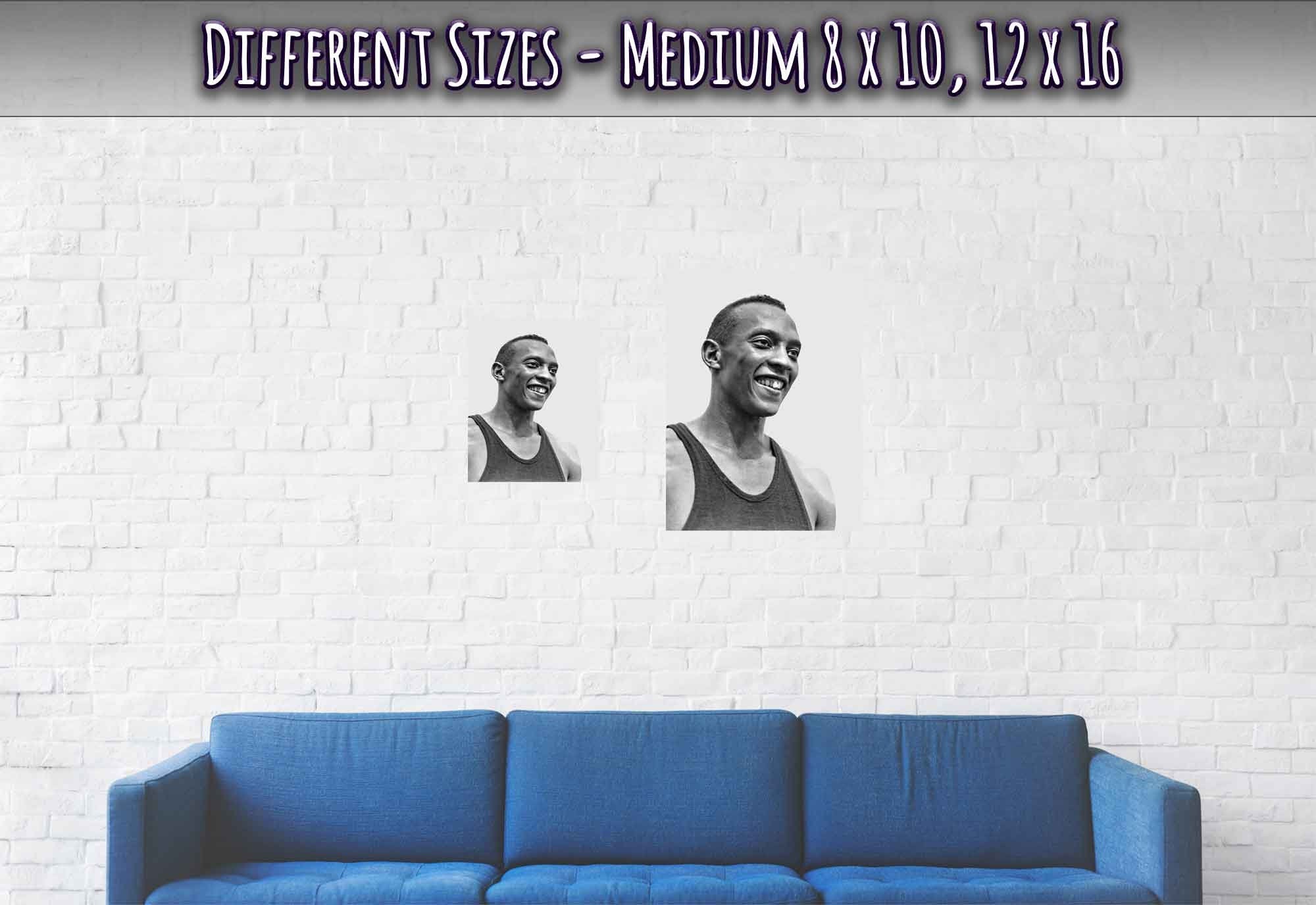 Jesse Owens Poster, Genuine Vintage Photo 1936 Iconic Jesse Owens Print - WallArtPrints4U