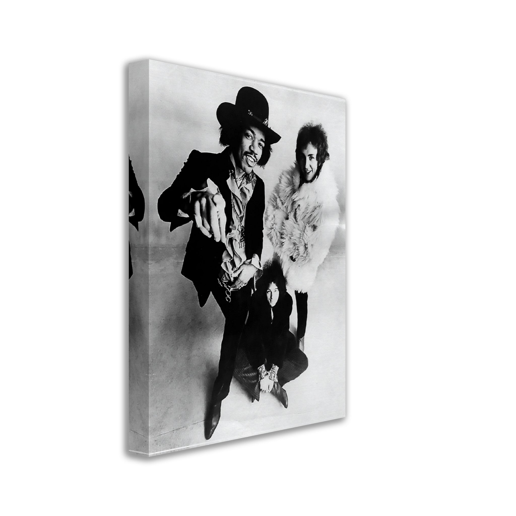 Jimi Hendrix Canvas, Jimi Hendrix Experience 1968, Vintage Photo Portrait - Jimi Hendrix Canvas Print - WallArtPrints4U