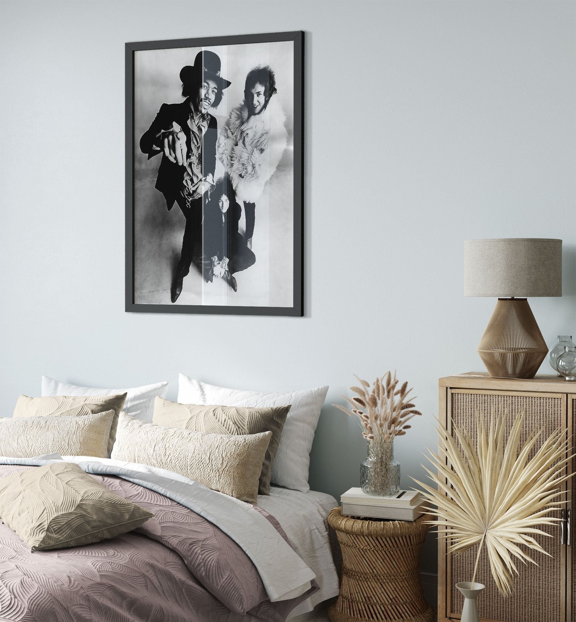 Jimi Hendrix Framed, Jimi Hendrix Experience 1968, Vintage Photo Portrait - Jimi Hendrix Framed Print UK, EU USA Domestic Shipping - WallArtPrints4U