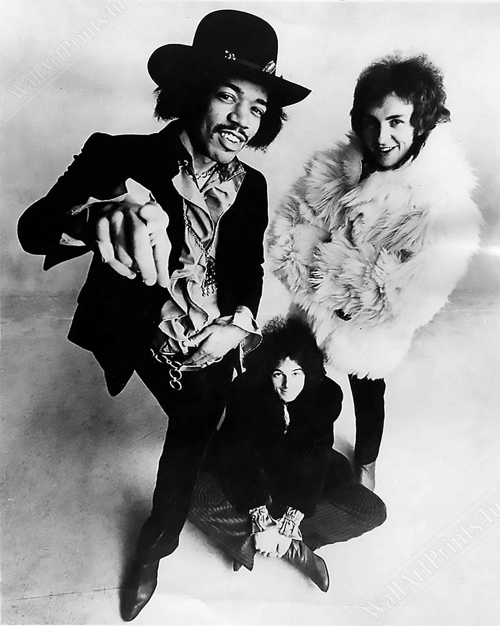 Jimi Hendrix Poster, Jimi Hendrix Experience 1968, Vintage Photo Portrait - Jimi Hendrix Print - WallArtPrints4U