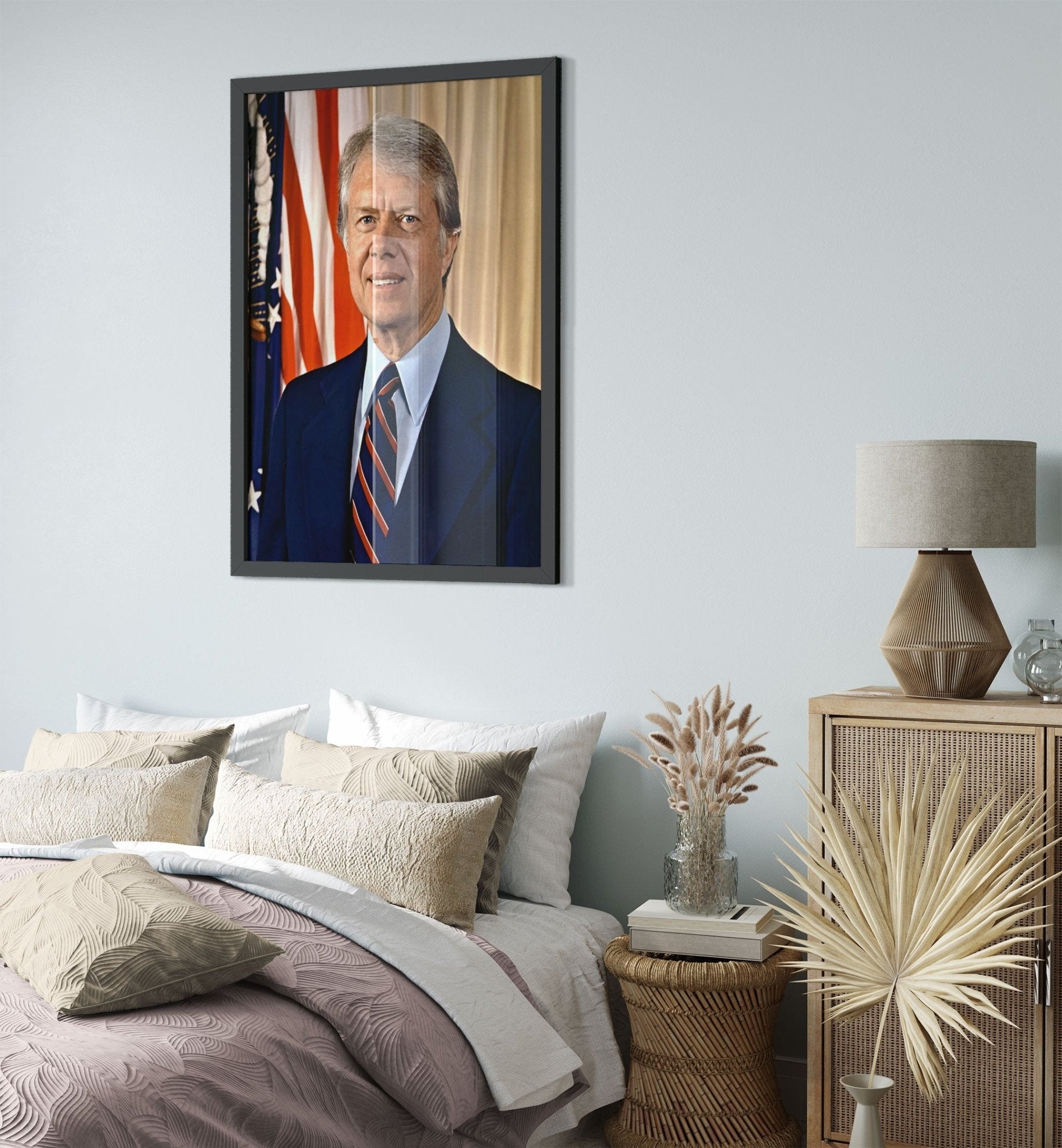 Jimmy Carter Framed, 39th President Of These United States, Vintage Photo Portrait - Jimmy Carter Framed Print UK, EU USA Domestic Shipping - WallArtPrints4U