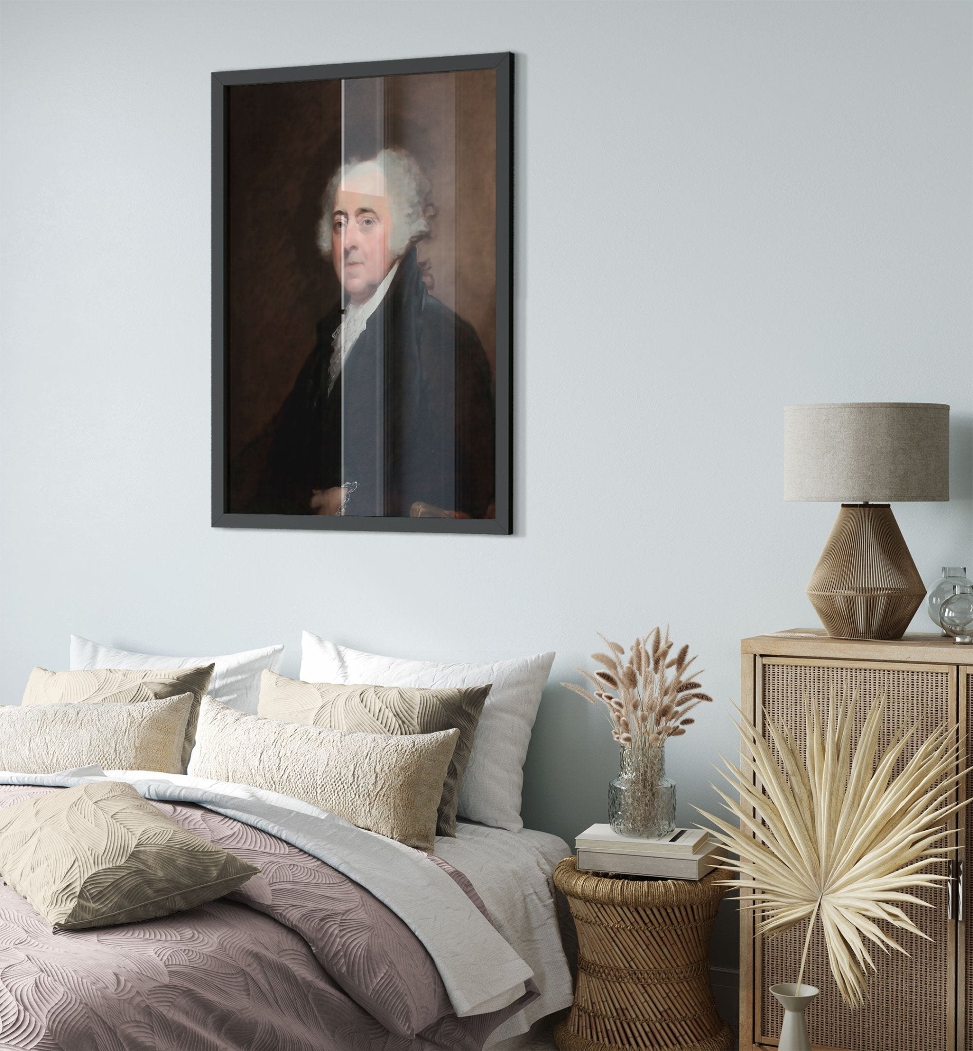 John Adams Framed, 2nd President Of Usa, Vintage Portrait - John Adams Framed Print UK, EU USA Domestic Shipping - WallArtPrints4U