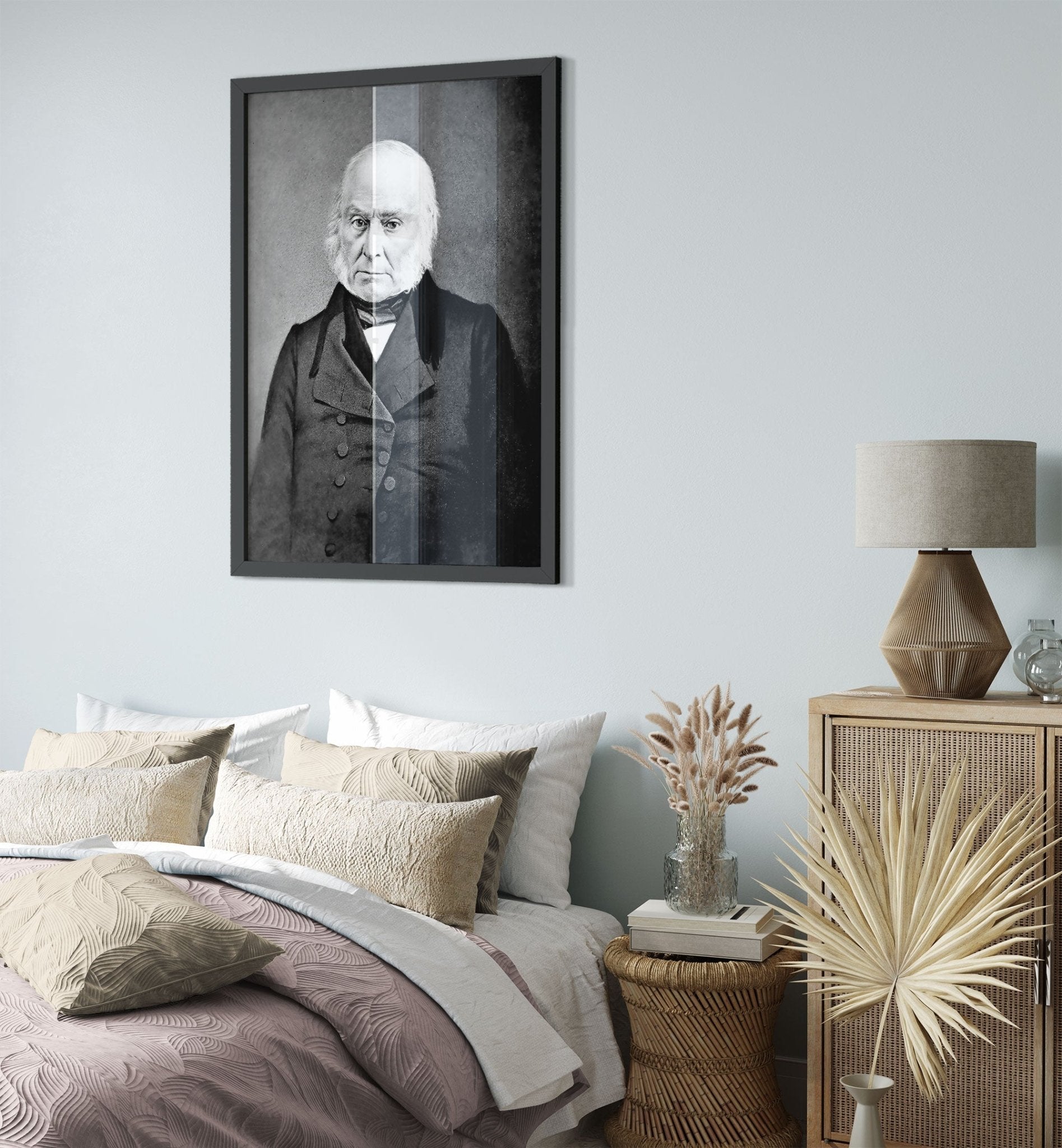 John Quincy Adams Framed, 6th President Of Usa, Vintage Portrait - John Quincy Adams Framed Print UK, EU USA Domestic Shipping - WallArtPrints4U