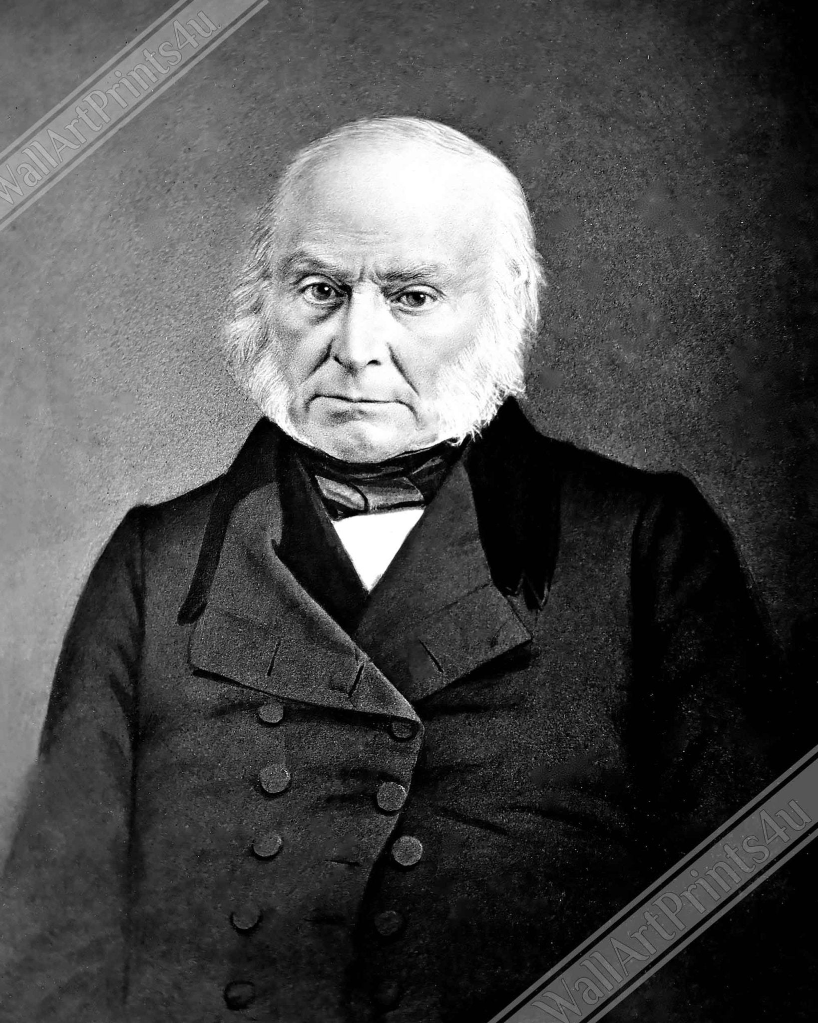 John Quincy Adams Framed, 6th President Of Usa, Vintage Portrait - John Quincy Adams Framed Print UK, EU USA Domestic Shipping - WallArtPrints4U