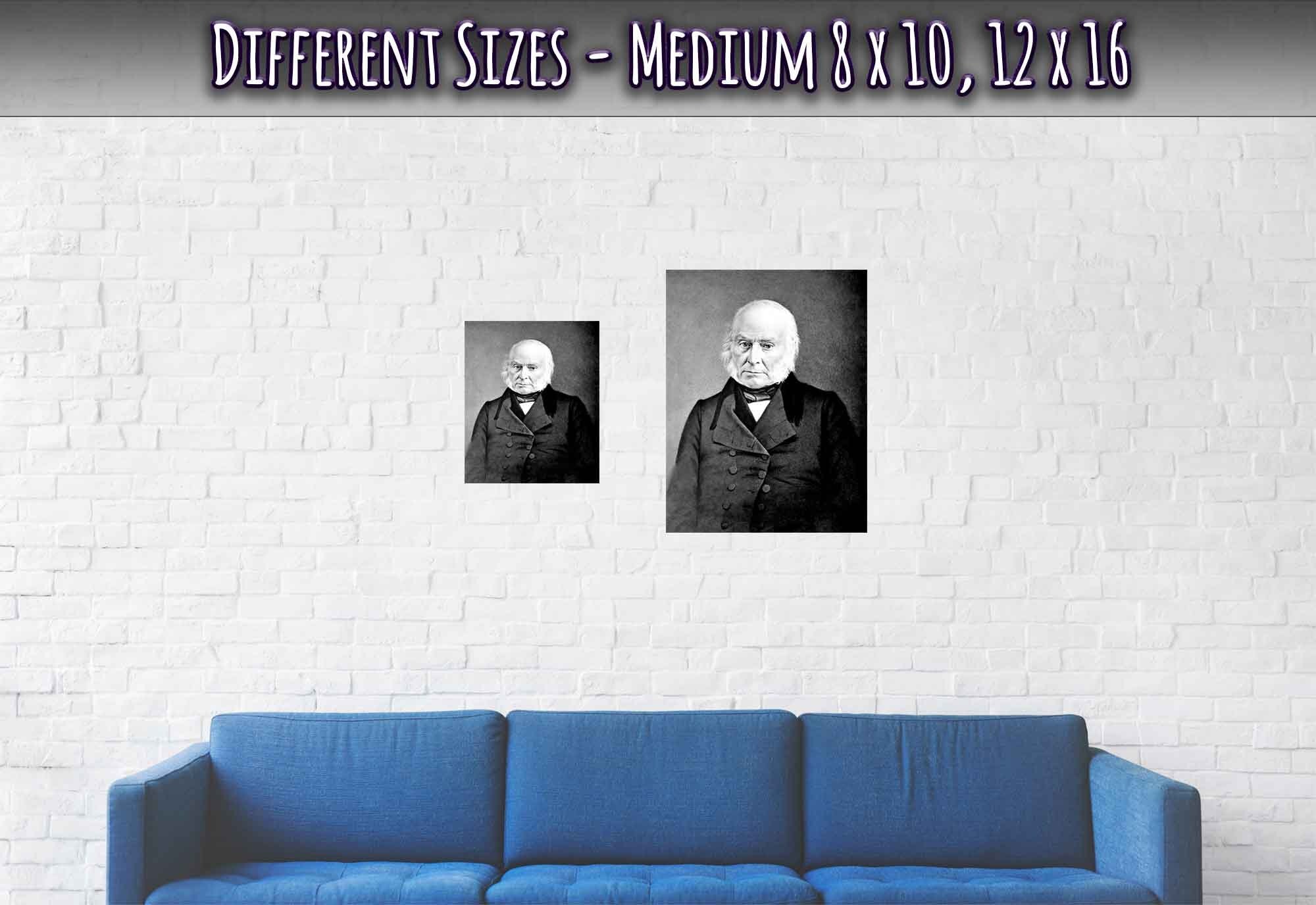 John Quincy Adams Poster, 6th President Of Usa, Vintage Portrait - John Quincy Adams Print - WallArtPrints4U