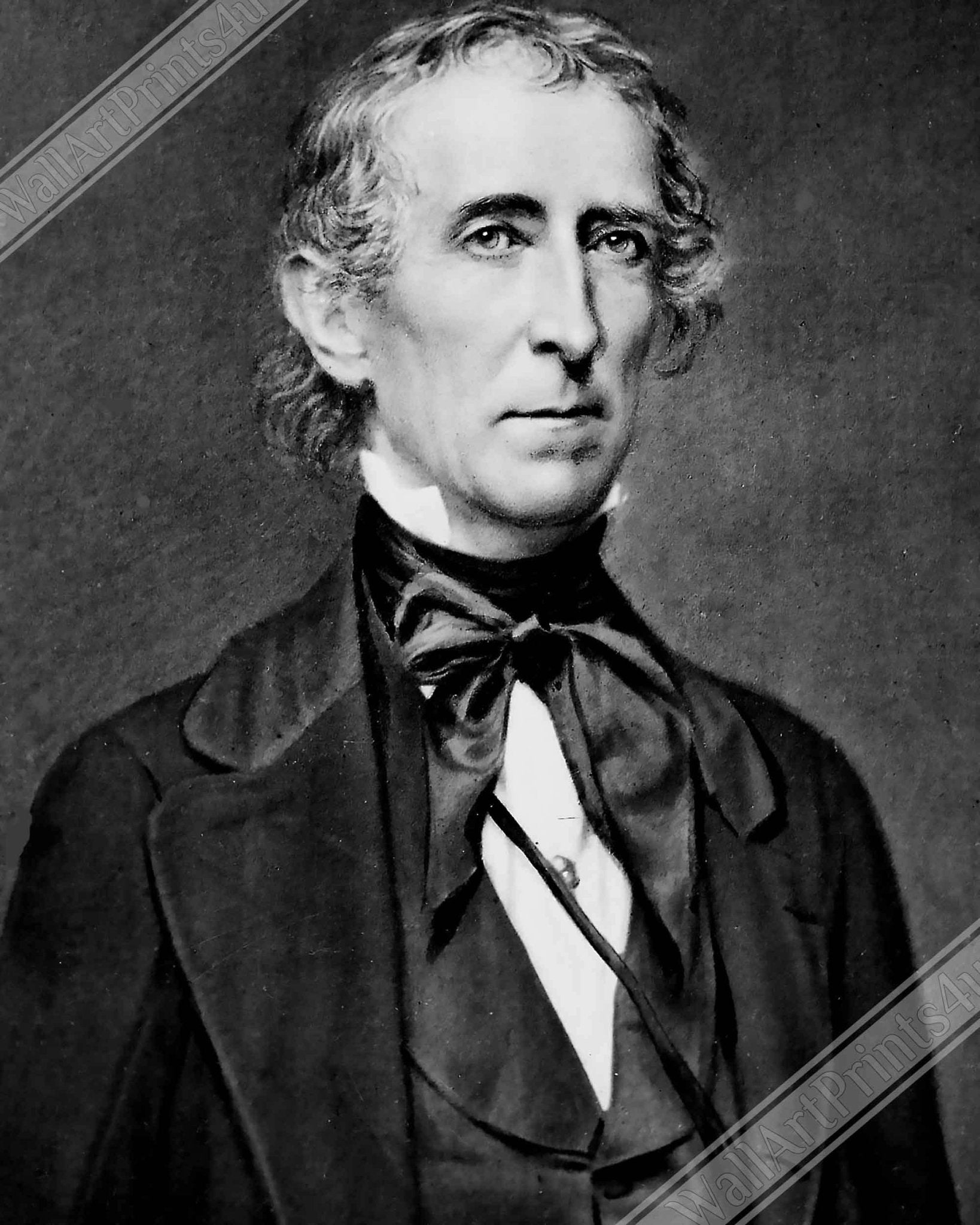 John Tyler Framed, 10th President Of Usa, Vintage Portrait - John Tyler Framed Print UK, EU USA Domestic Shipping - WallArtPrints4U