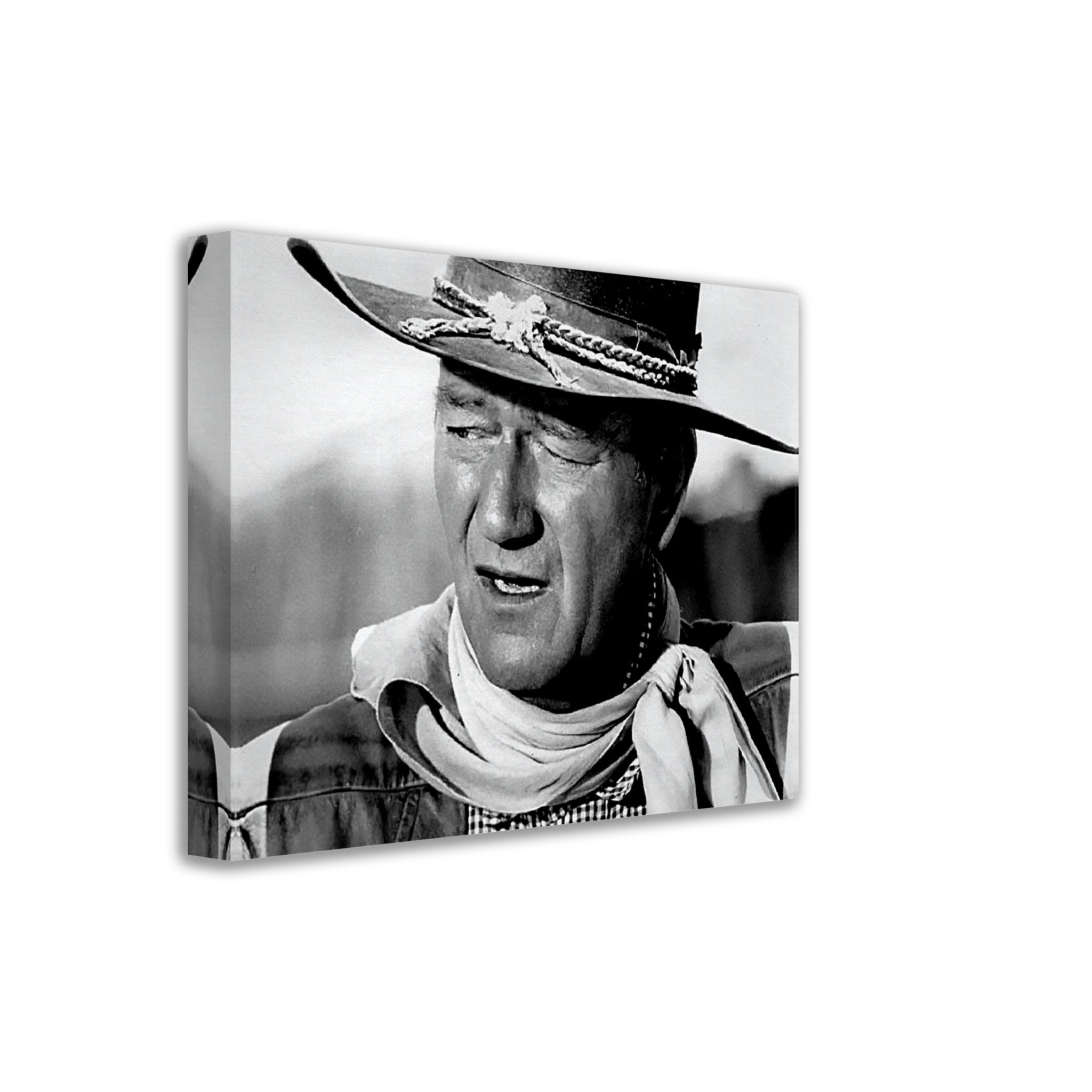 John Wayne Canvas, Cowboy Canvas 1961, Vintage Photo, John Wayne Canvas Print, Hollywood Silver Screen Star - WallArtPrints4U
