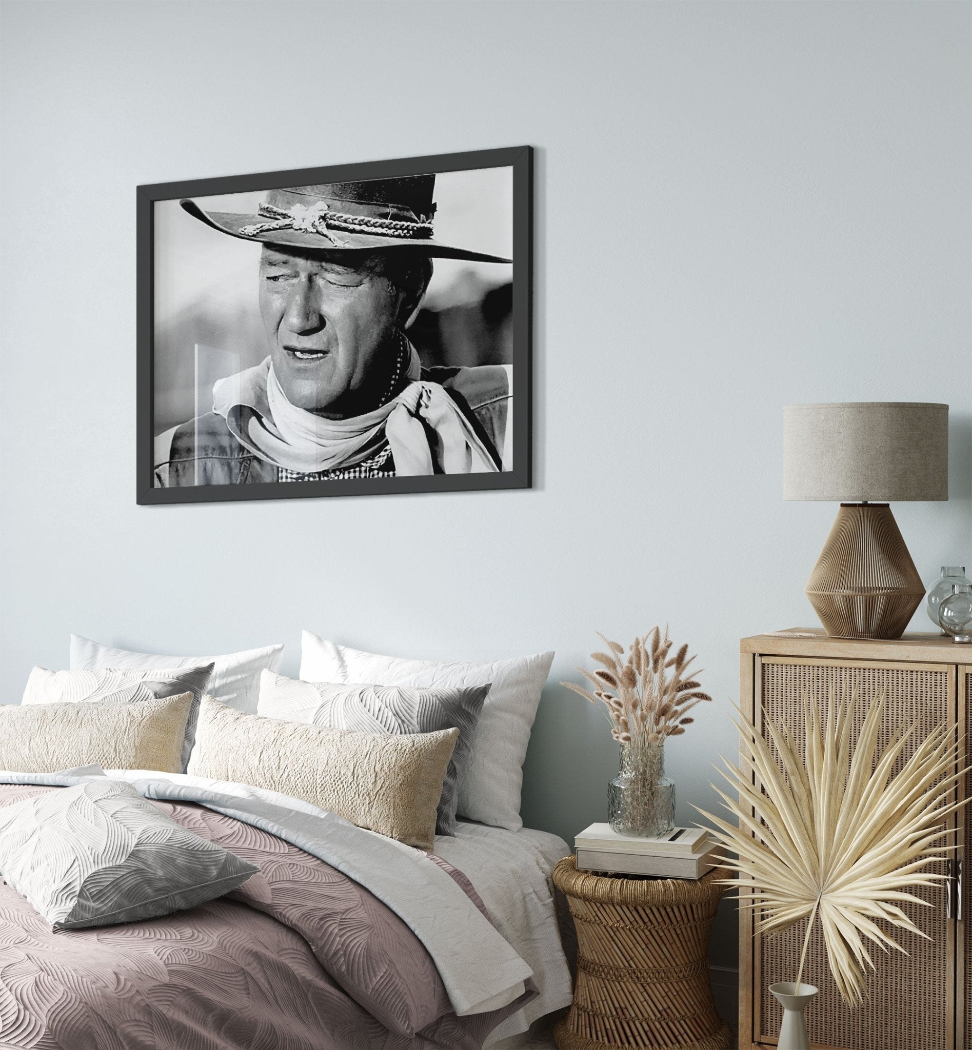 John Wayne Framed, Cowboy Framed 1961, Vintage Photo, John Wayne Framed Print, Hollywood Silver Screen Star - WallArtPrints4U