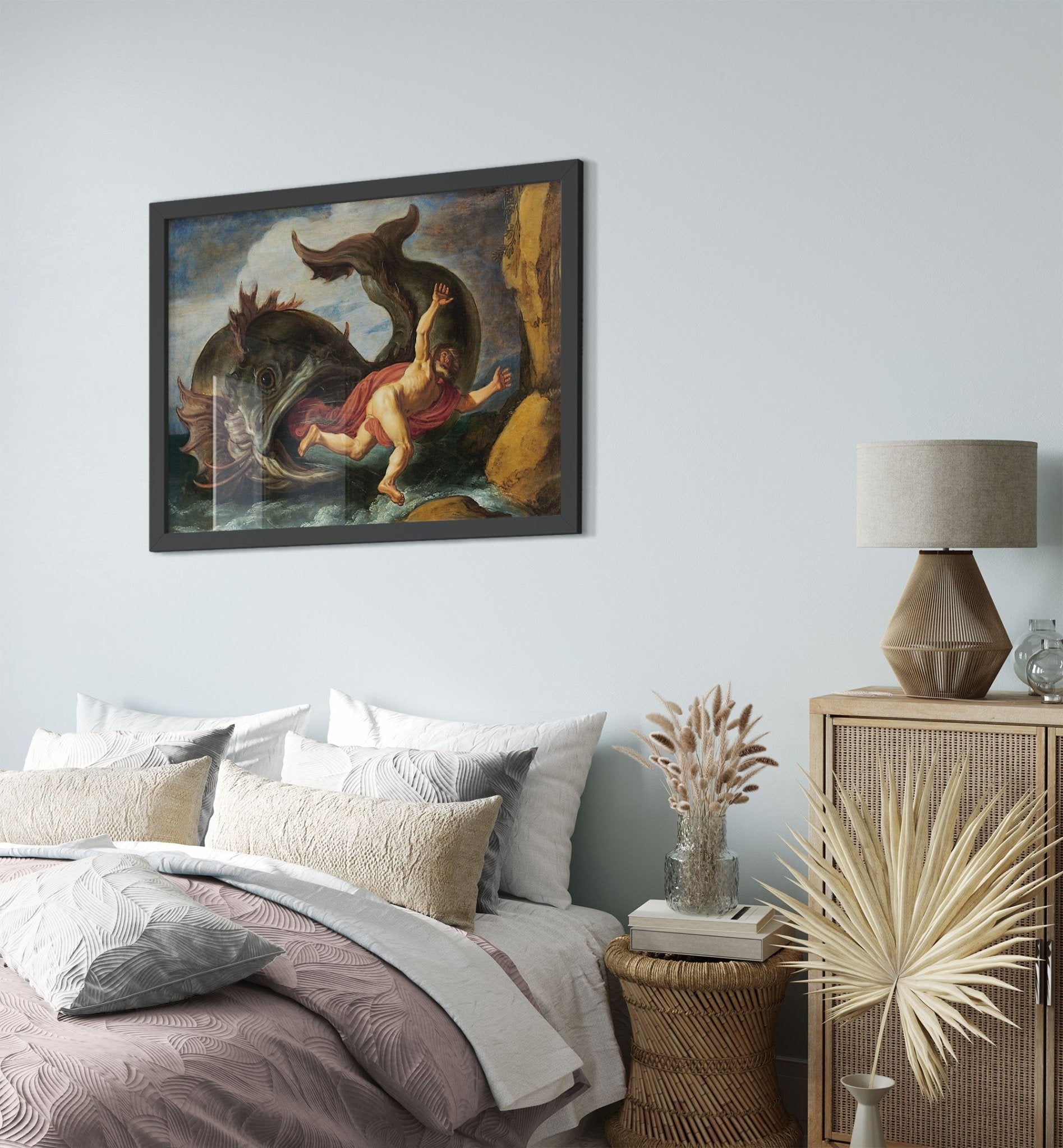 Jonah And The Whale Framed Print - Biblical Framed Print - Jonah And The Whale Church Framed Print - WallArtPrints4U