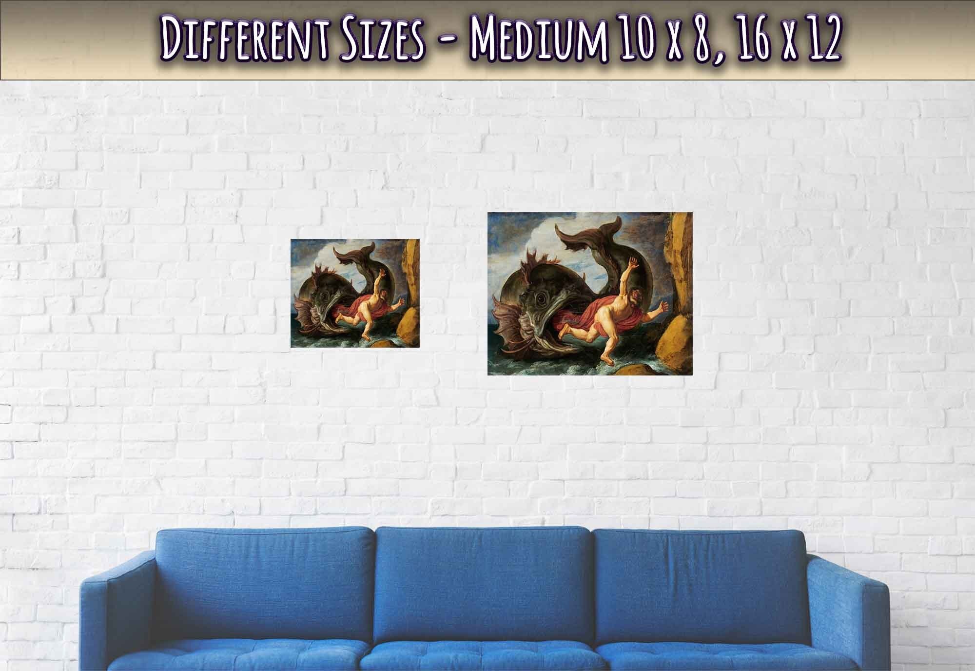 Jonah And The Whale Poster - Biblical Poster - Jonah And The Whale Church Poster - WallArtPrints4U