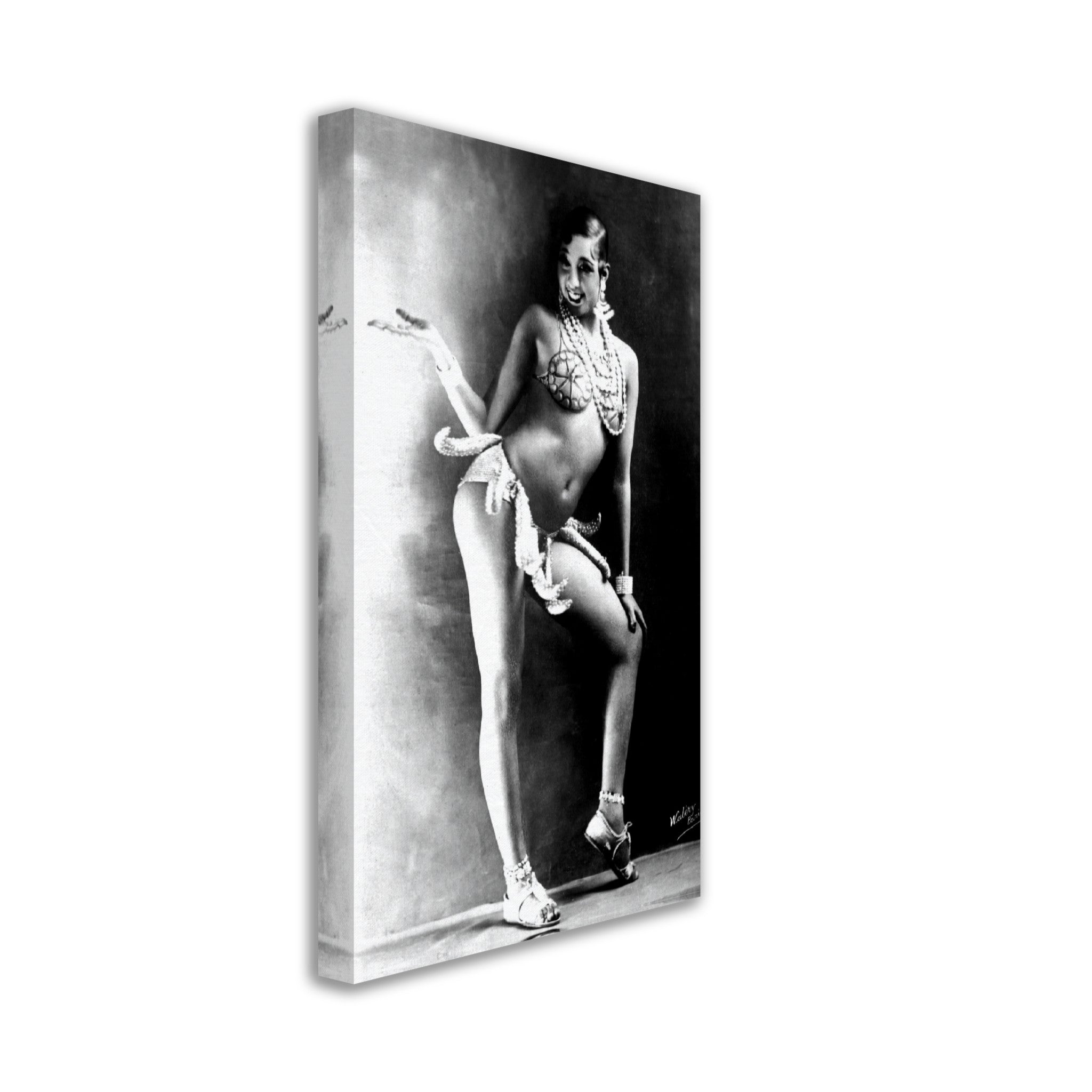 Josephine Baker Canvas, Sensational Banana Girdle Dancer, Vintage Photo Portrait - Josephine Baker Canvas Print - WallArtPrints4U