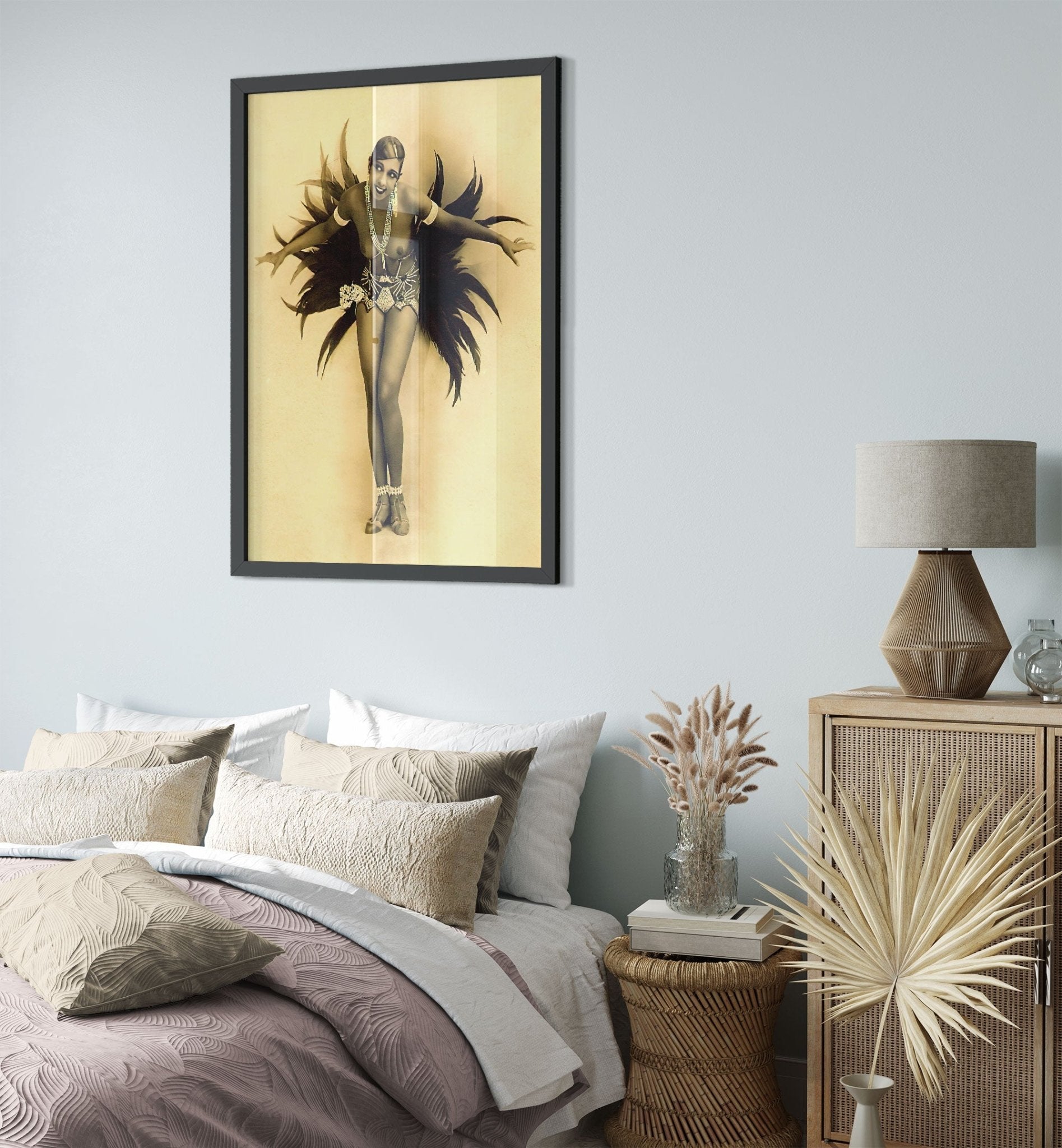 Josephine Baker Framed, Vintage Topless Pin Up - Josephine Baker Framed Print - WallArtPrints4U
