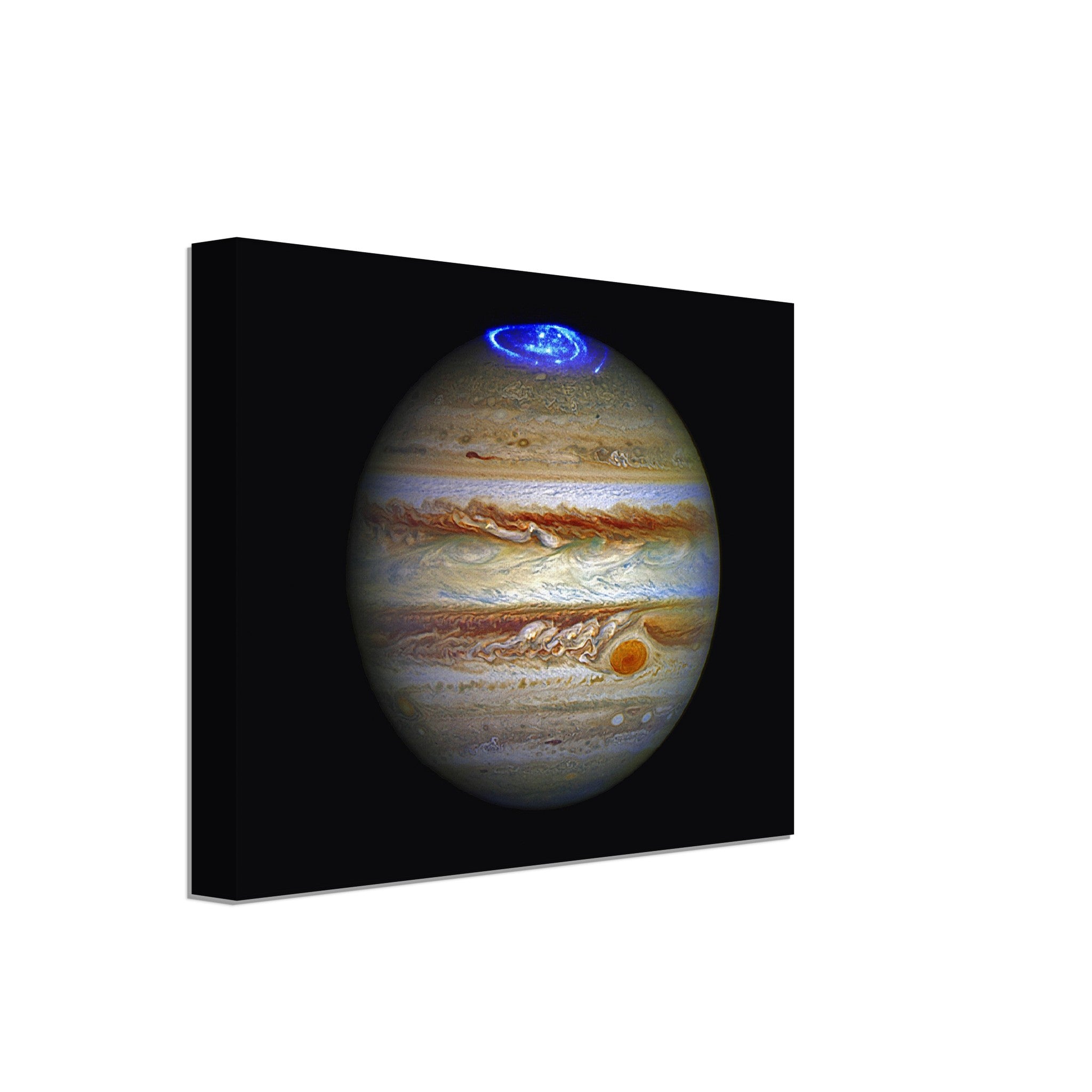 Jupiter Canvas - Planet Jupiter Showing Aurora At The Pole - Jupiter Aurora Canvas Print - WallArtPrints4U