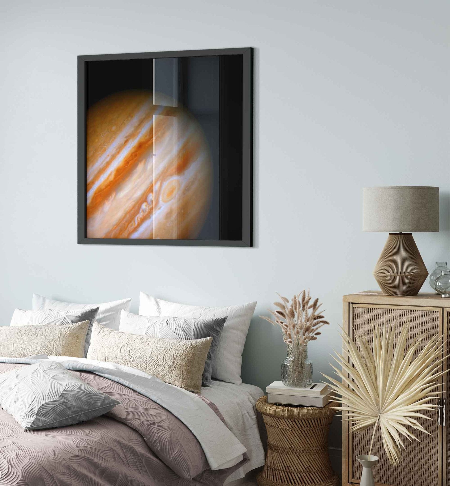 Jupiter Framed - Vintage Jupiter With Red Spot - Planet Jupiter Framed Print - WallArtPrints4U