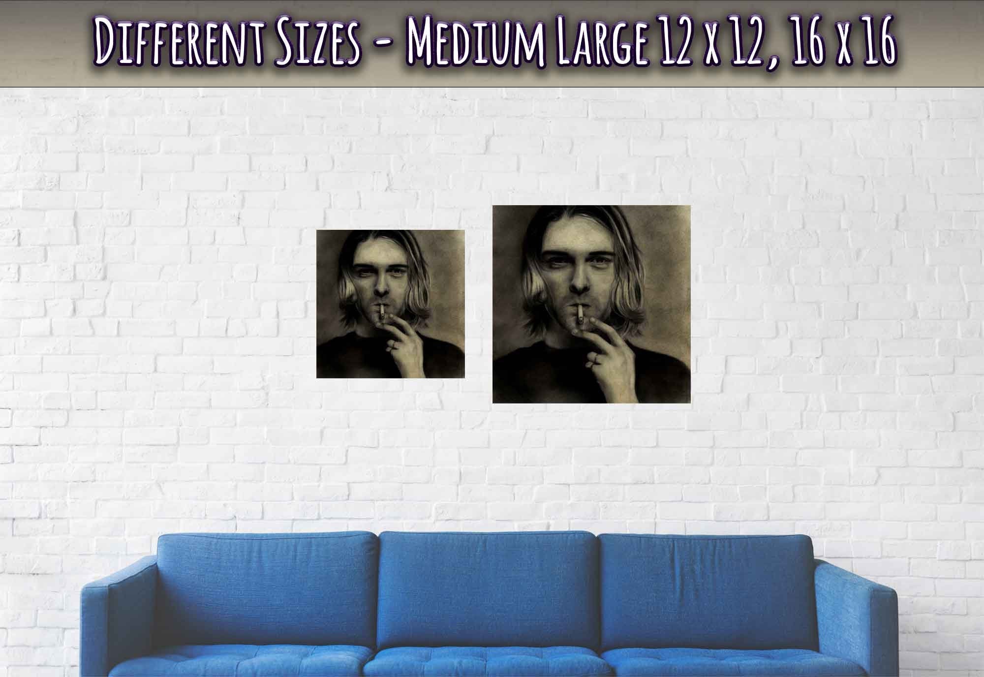 Kurt Cobain Poster, Nirvana Singer - Kurt Cobain Print - WallArtPrints4U