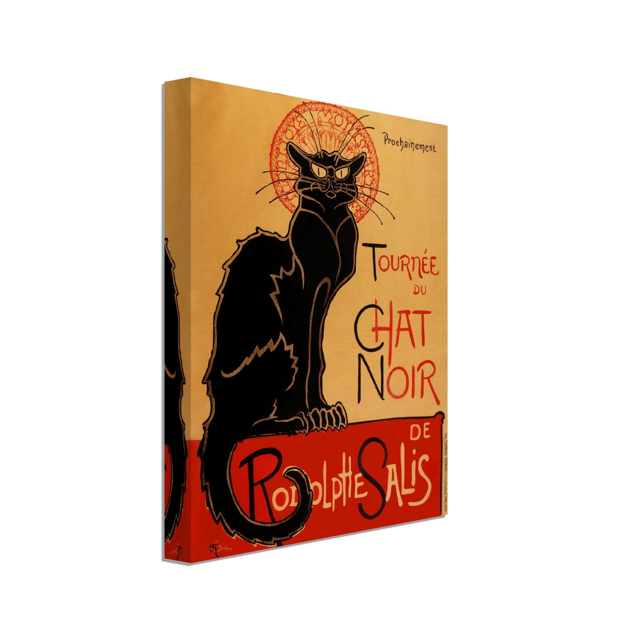 Le Chat Noir Canvas Print - Tournee Du Chat Noir - Le Chat Noir Cat Canvas - Rodolp[He Salis 1896 - WallArtPrints4U
