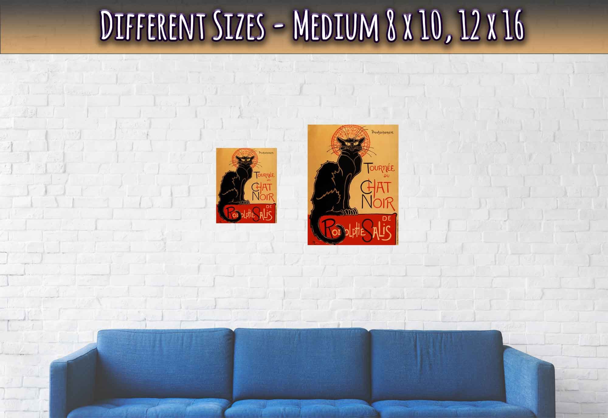 Le Chat Noir Print - Tournee Du Chat Noir - Le Chat Noir Cat Poster - Rodolp[He Salis 1896 - WallArtPrints4U